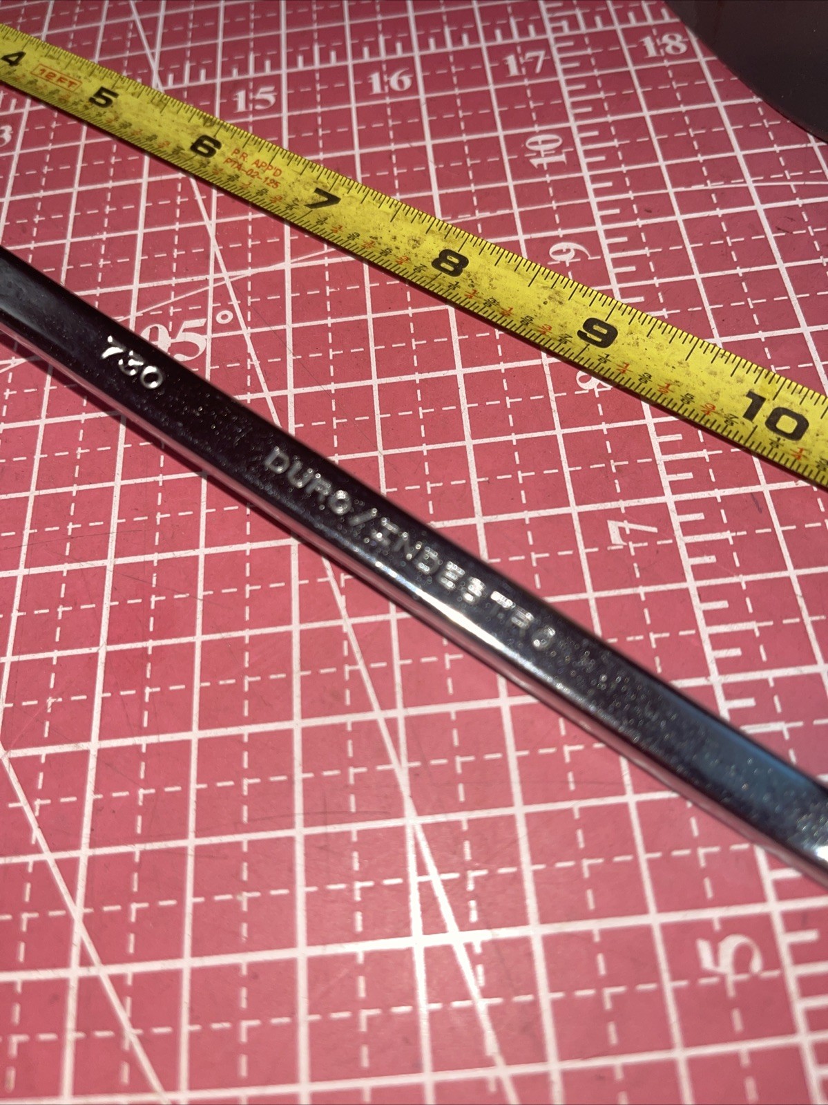 NOS Duro Indestro USA 730 3/8 X 7/16 In SAE 6 Point Box End Wrench Offset