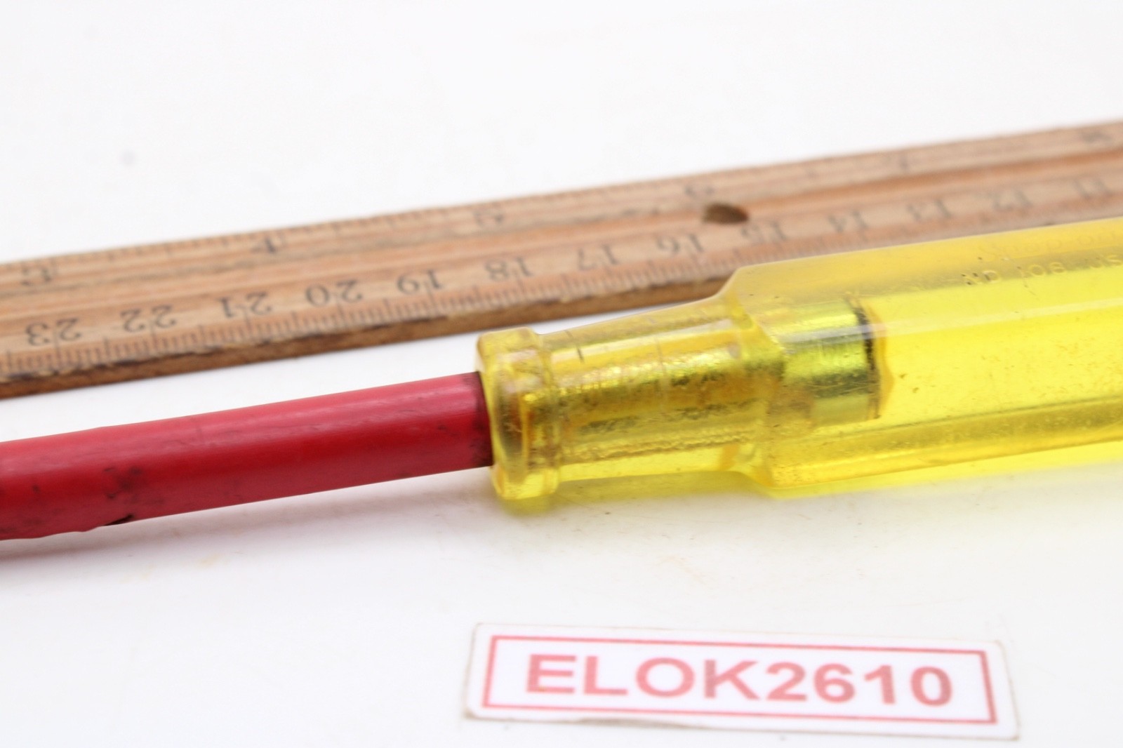 Snap-on ND 108 1/4″ 3″ Shank Red Insulated Amber Handle Nut Driver USA