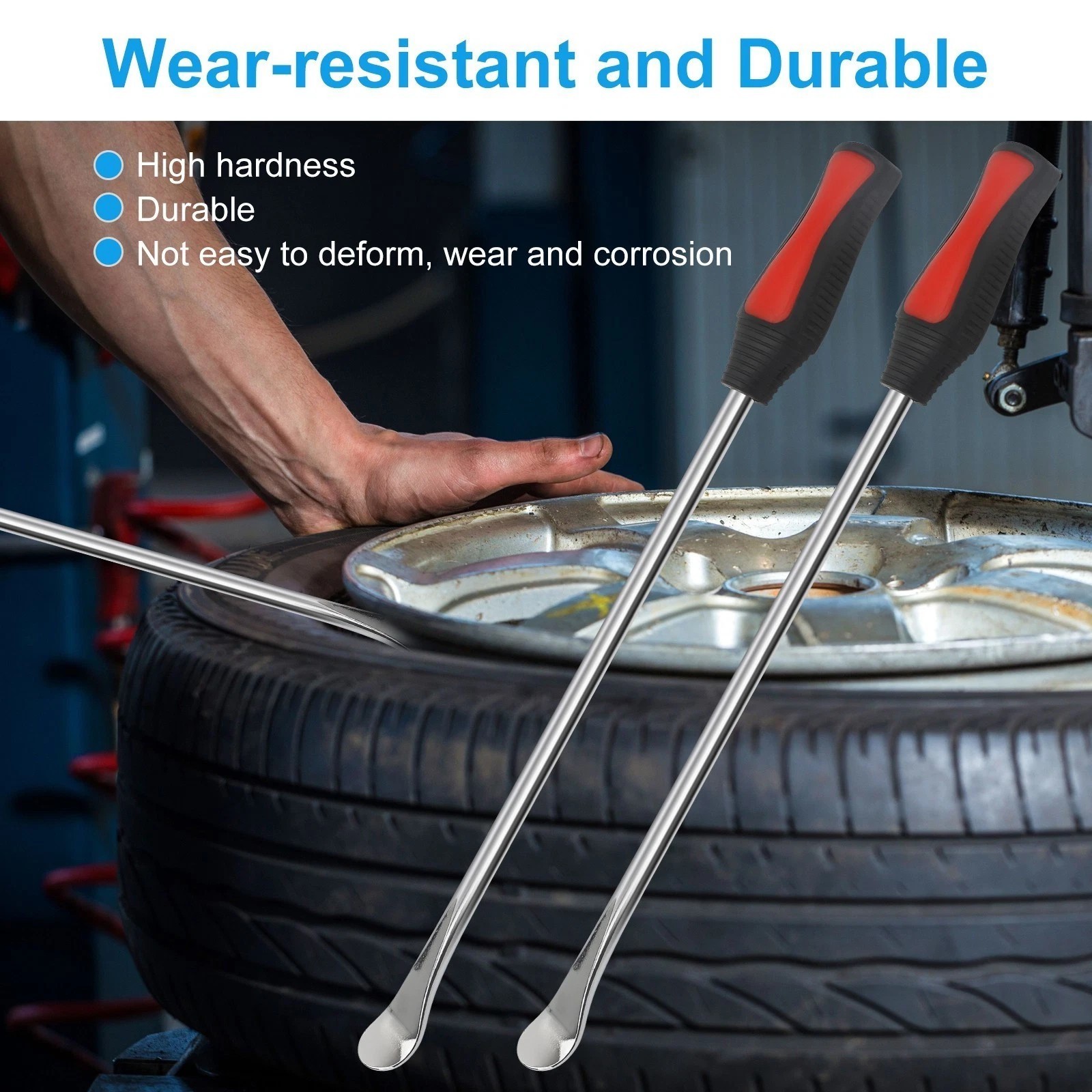 2pcs Tire Mount Demount Iron Tire Changing Removal Tire Bar Auto Repair Tool