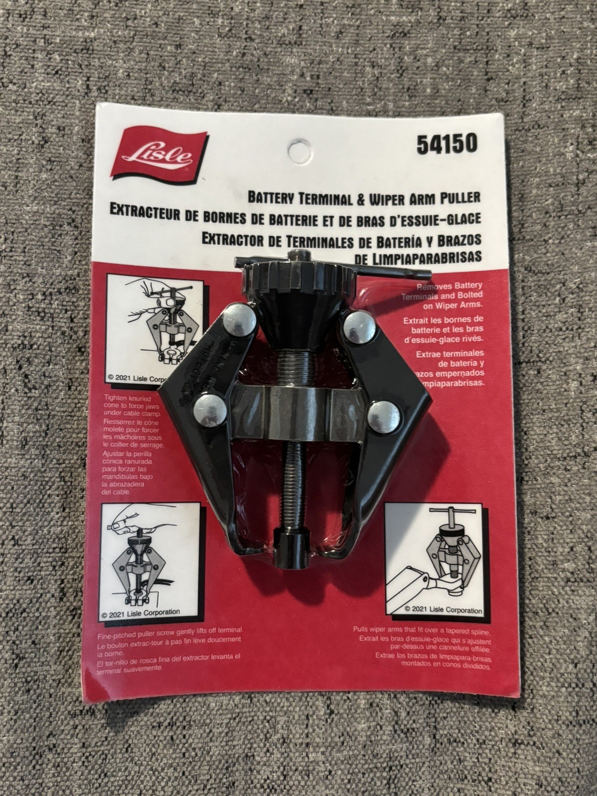 Lisle 54150 Battery Terminal and Wiper Arm Puller NEW