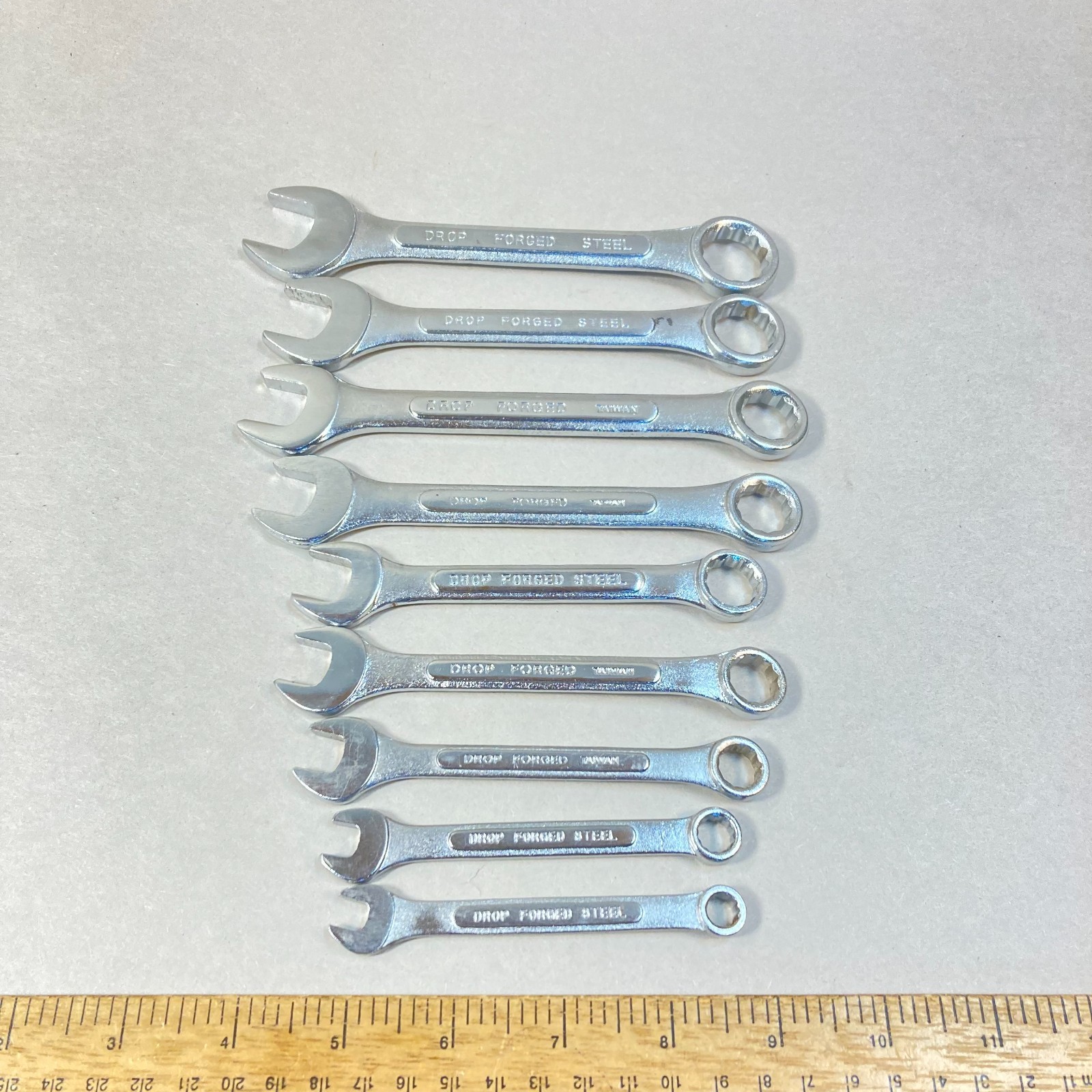 Combination Wrench Set 9 Pc Metric Drop Forged 12 Point