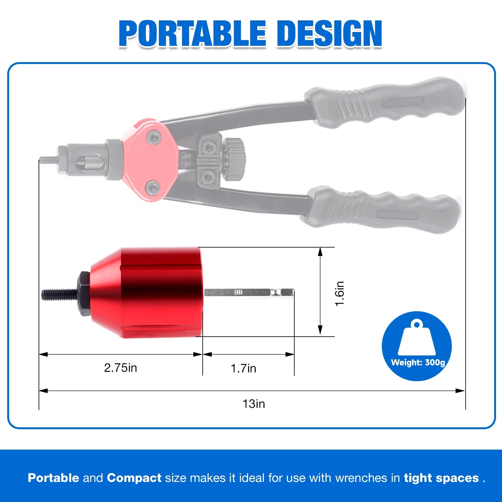 YUZES Rivet Nut Tool Adapter for Cordless Drill Electric- Newly Labor-Saving…