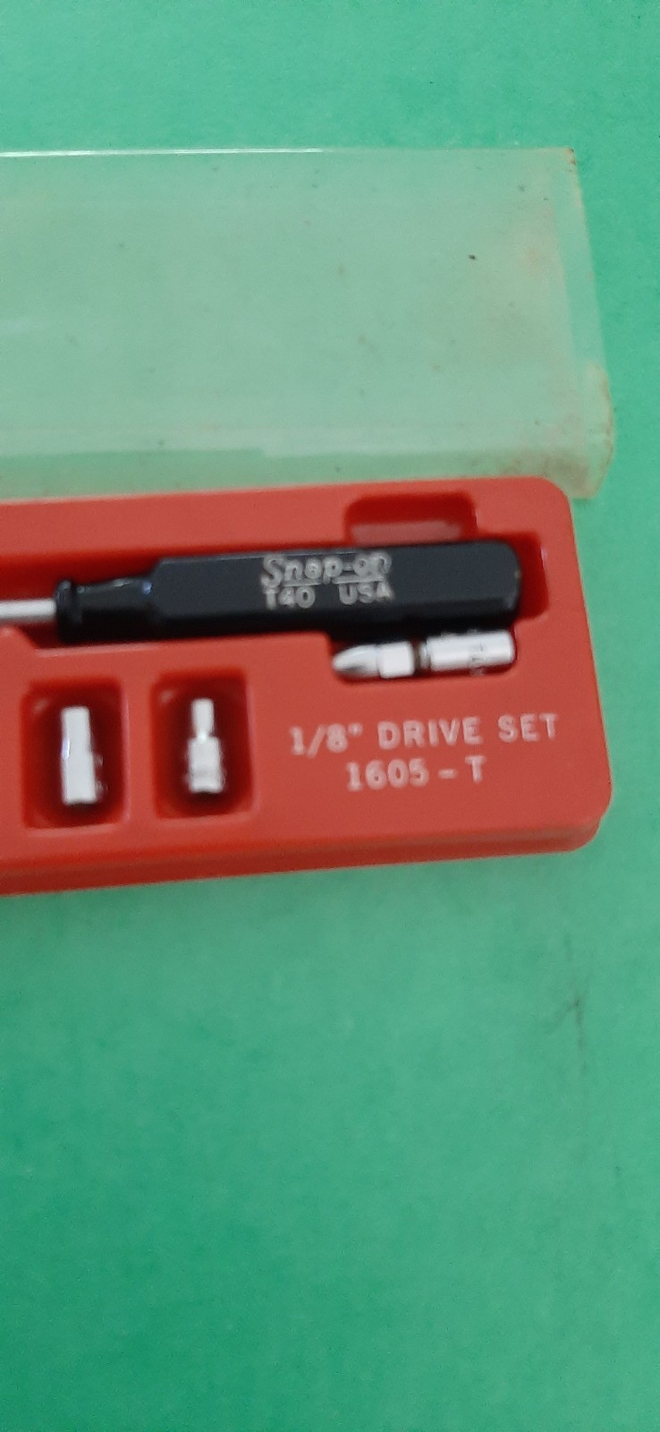 Snap-on 1/8″ Drive Black Hard Handle Spinner Driver Socket Set 1605-T T40 T-40