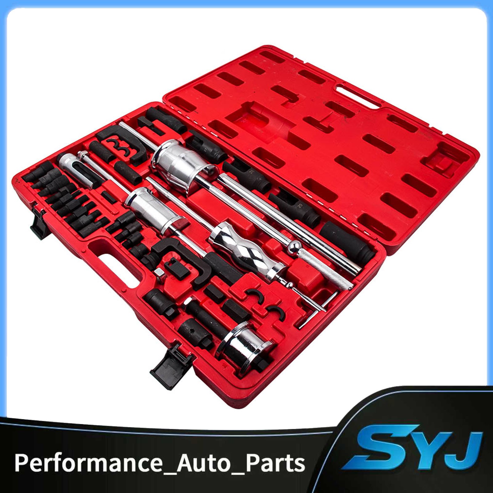 Auto Truck Diesel Injector Extractor Slide Hammer Puller Adapter Full Tool Sets