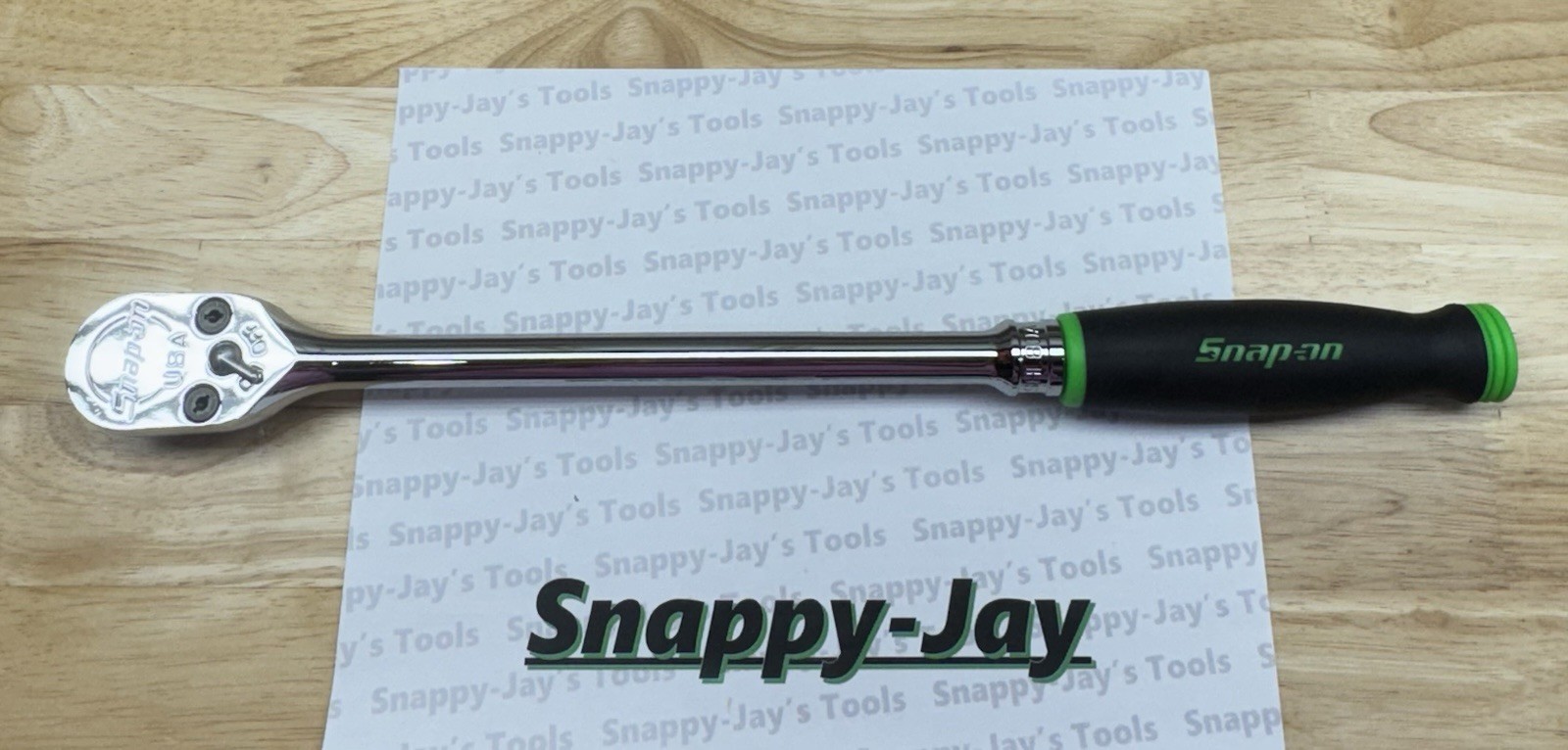 Snap-on Tools USA NEW GREEN 1/2″ Drive Soft Grip Long Handle Ratchet SHL80AG