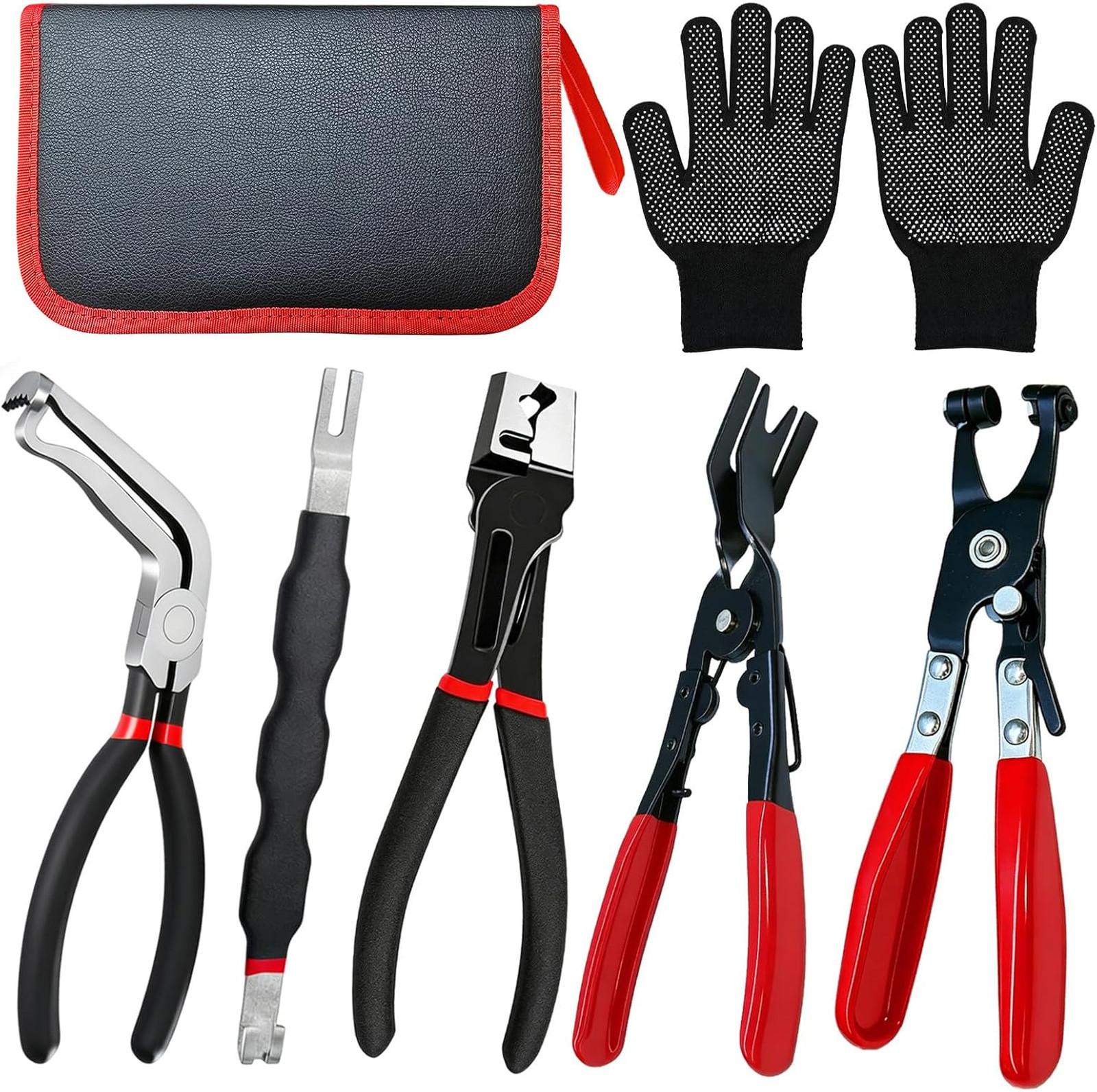 5PCS Automotive Electrical Disconnect Pliers with Connector Removal Tool & Hose