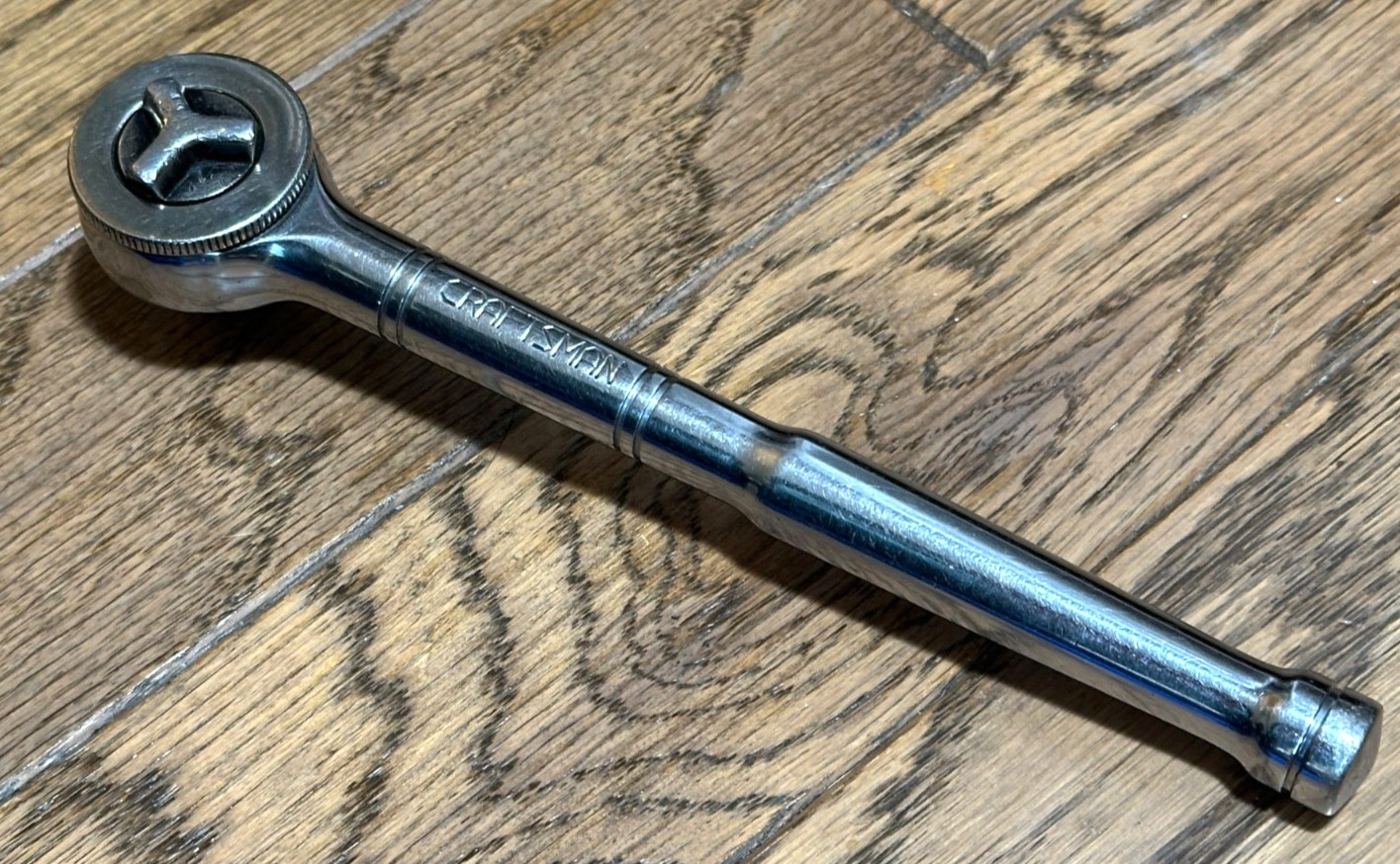 Craftsman Tools 3/8″ Ratchet Socket Wrench Tri Wing Thumb Wheel 8″ Long Round