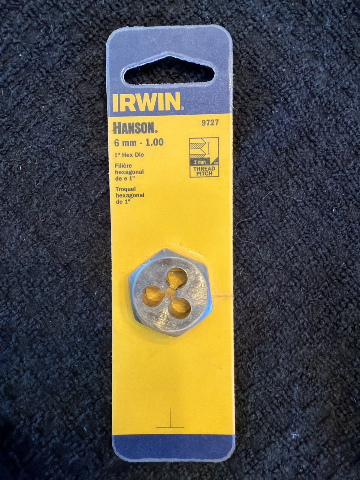 9727 M6 X 1.0 Metric 1″ Hex Die Irwin Hanson 6MM Carbon Steel 6627