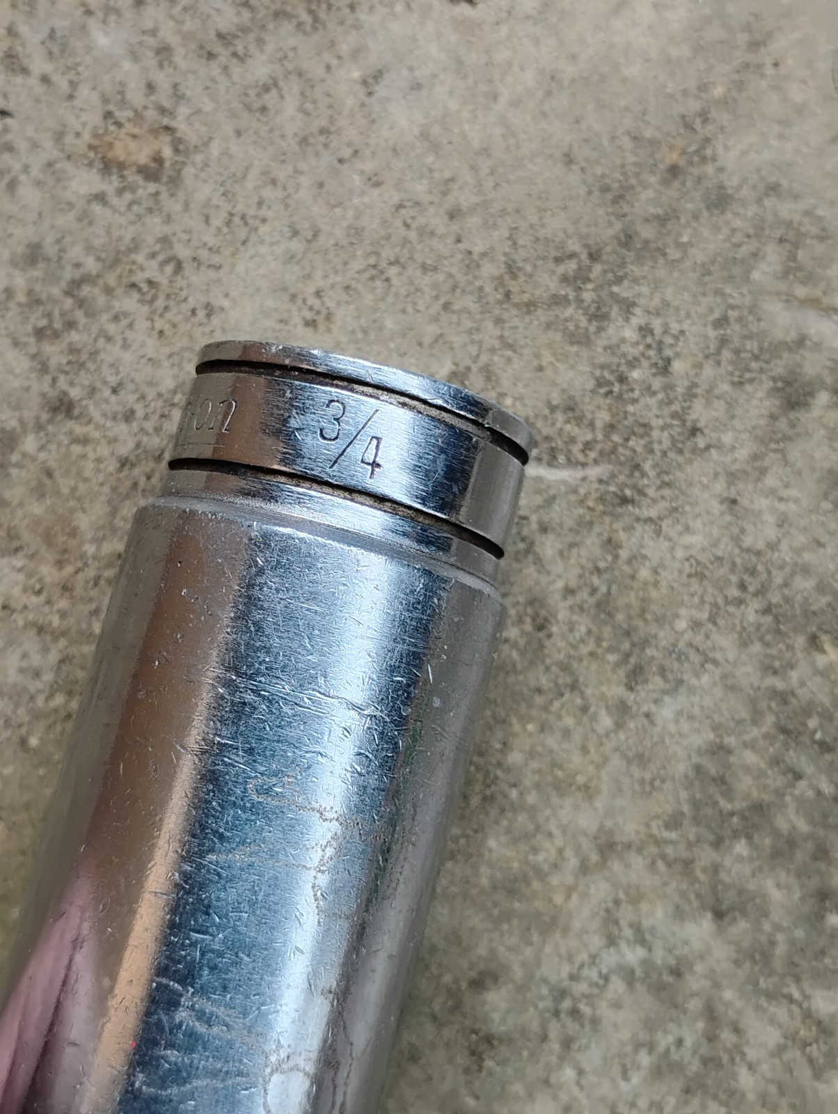 Vintage Snap-On SF-241 3/4″ Chrome Deep Socket 12 Point 3/8″ Drive, Made In USA