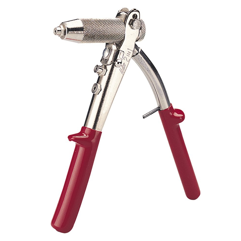 Malco 2IN1 Hand Riveter Single Stoke and Ratchet Action Pop Rivet Gun, Multi