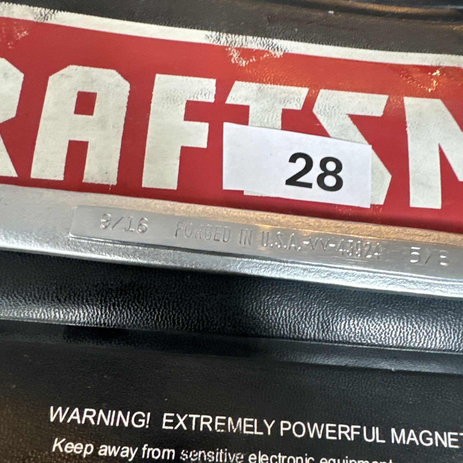 Craftsman 43924 -VV- 9/16in. x 5/8in. Double Box End Wrench USA 9/16″ x 5/8″