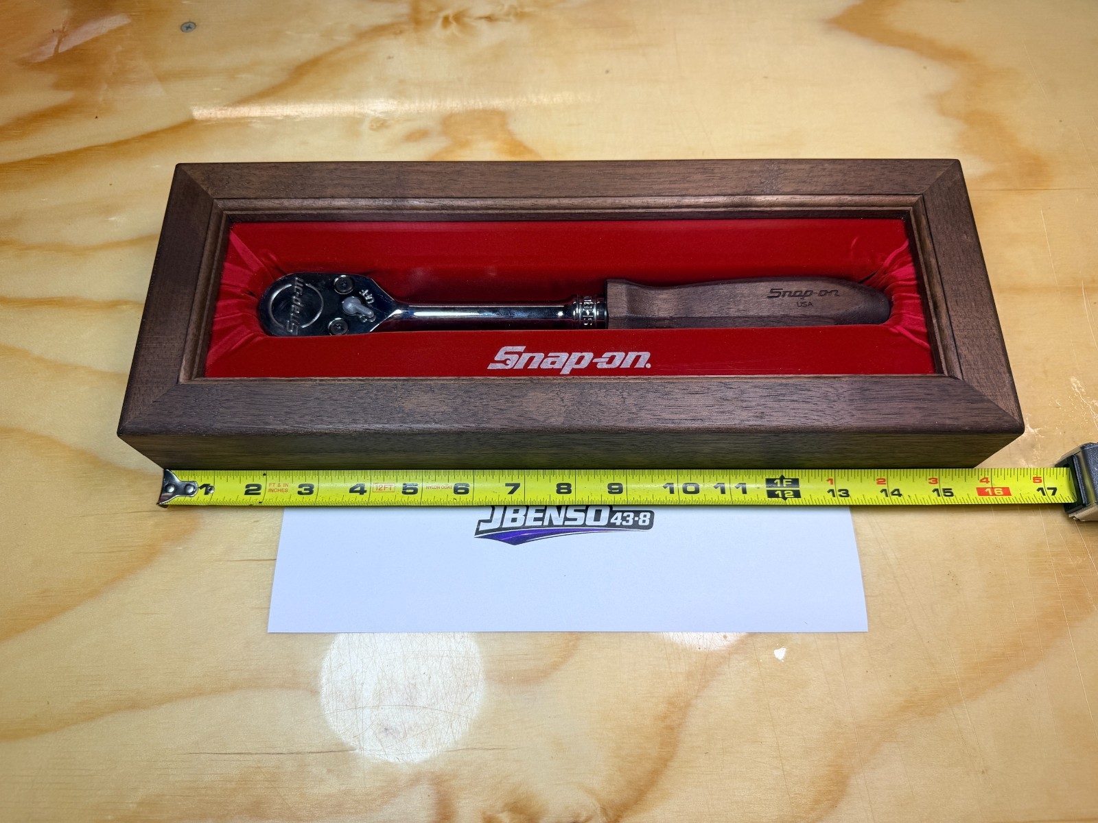 Snap-on Tools USA NEW RARE LIMITED 2014 Wooden Grip Award Display Case Set SH80A