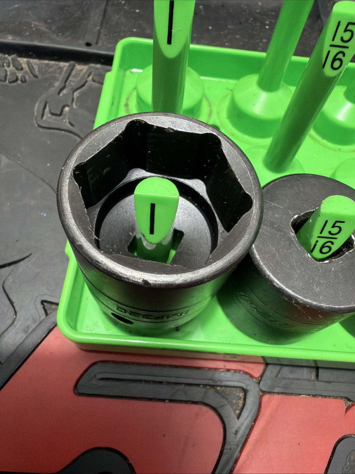 Snap On 3/8 Dr Shallow Impact Socket Set 13pc 1/4-1” 6pt Nice TRAY NOT INCLUDED!