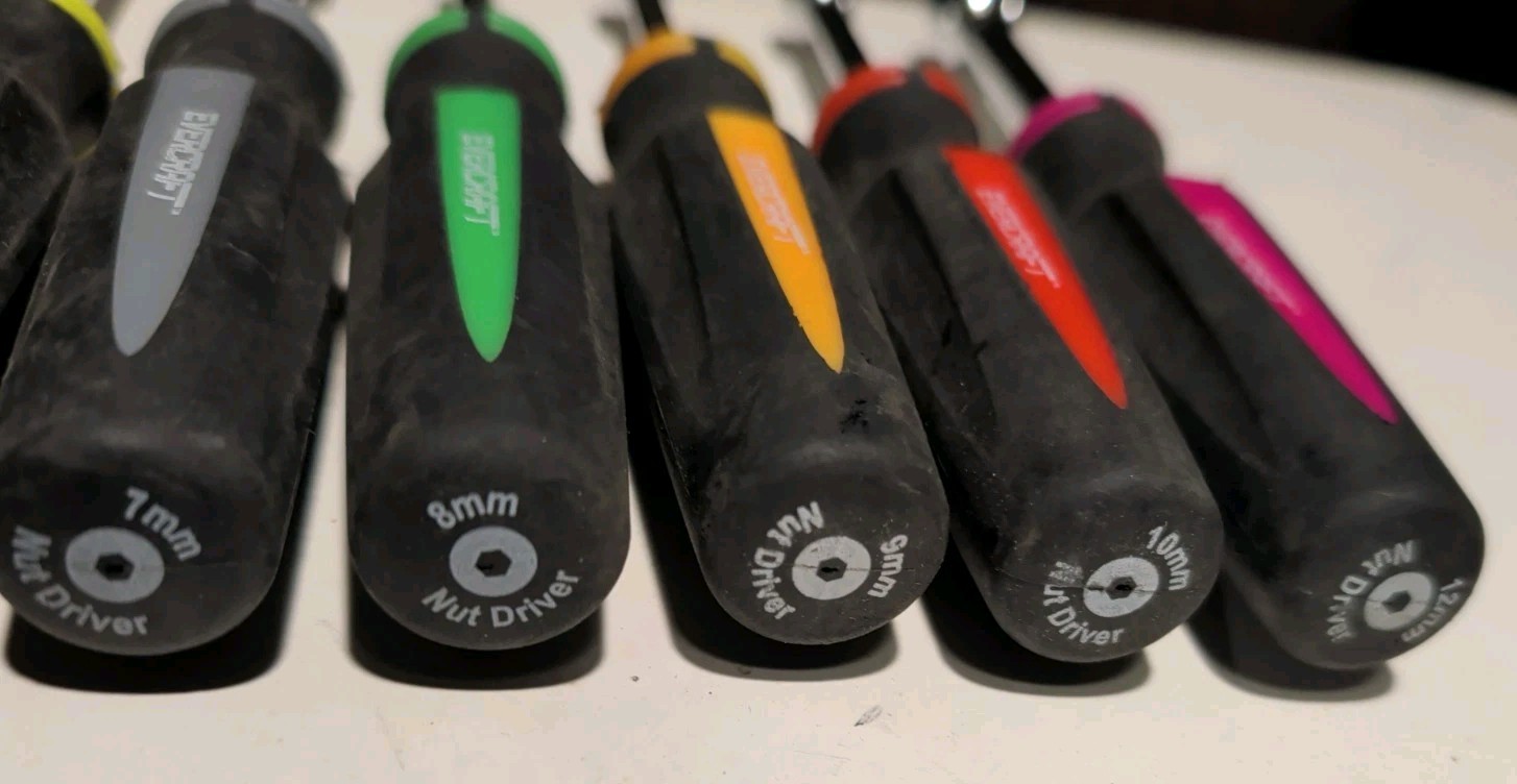 Napa Evercraft 7 PC Nut driver Set Metric Color Coded 5mm-12mm