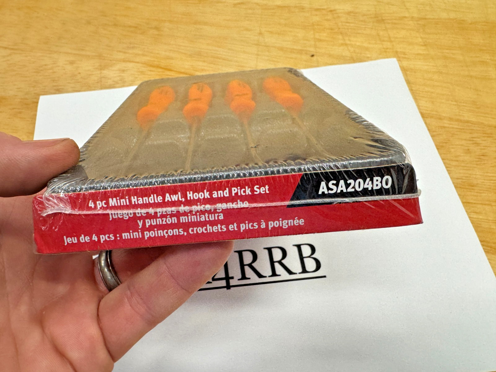 Snap-on Tools USA RARE NOS ORANGE Mini Hard Handle Awl Hook Pick Set ASA204BO