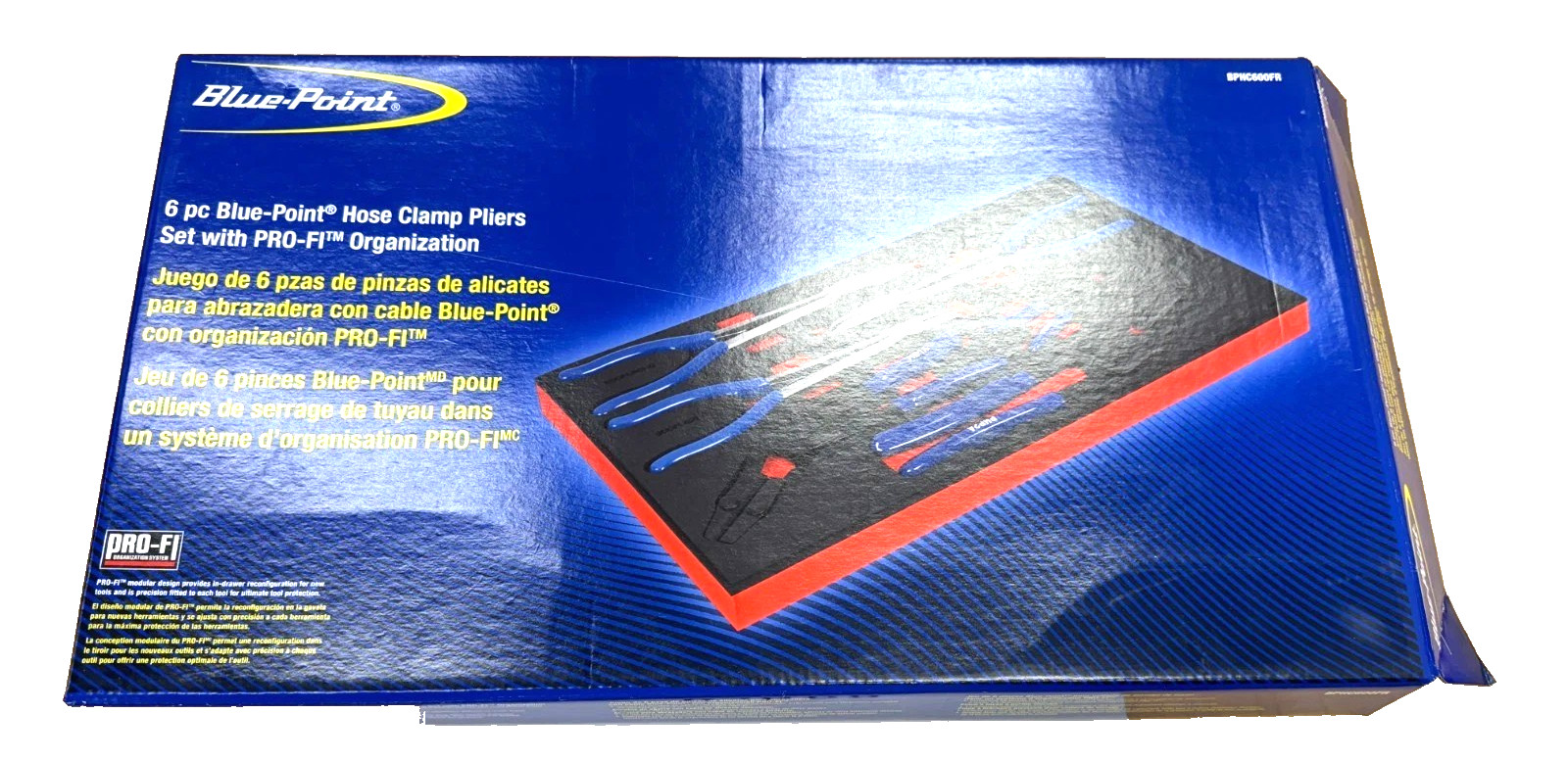 New Blue-Point by Snap-on™ 6-piece BLUE Hose Clamp Pliers Foam Set BPHC600F