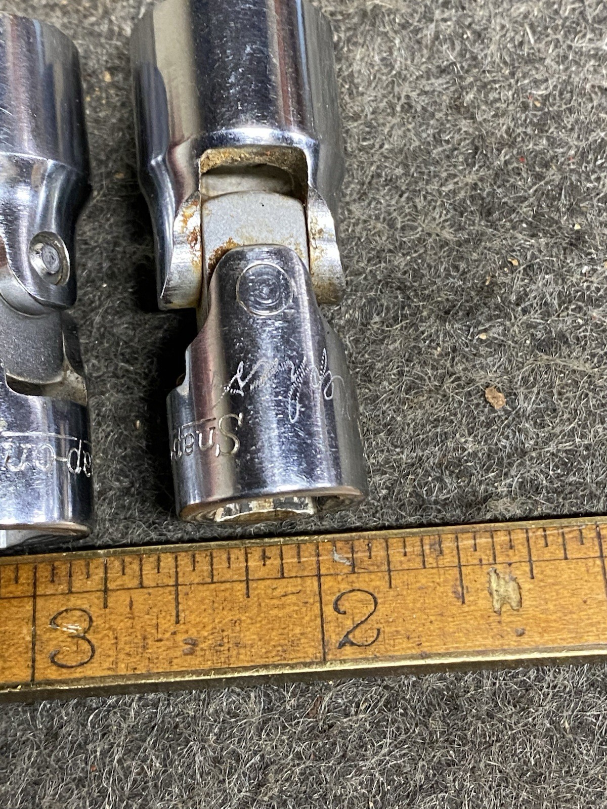 Snap-on 9/16″ , 5/8” Swivel Flex Sockets 3/8″ Dr 12 Pt FVU18 FVU20 USA