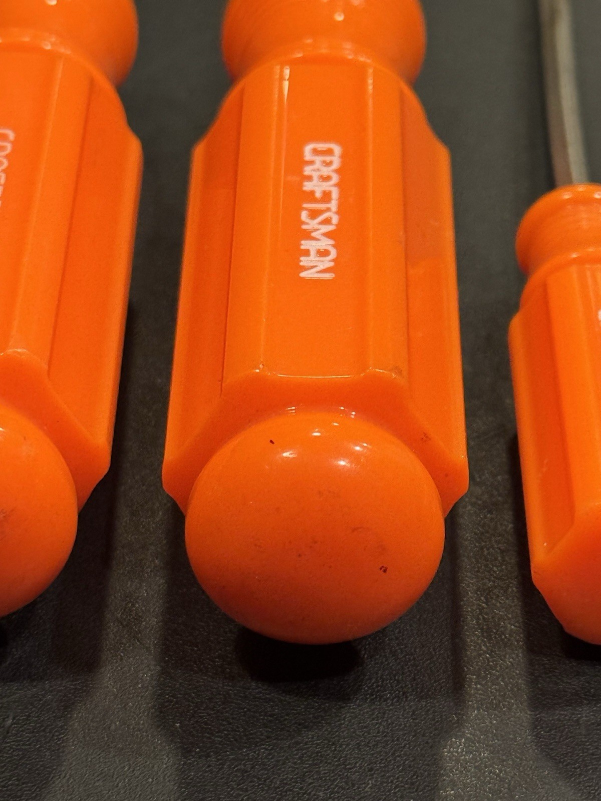 Craftsman USA Screwdriver 3pc lot. High visibility super rare orange handles