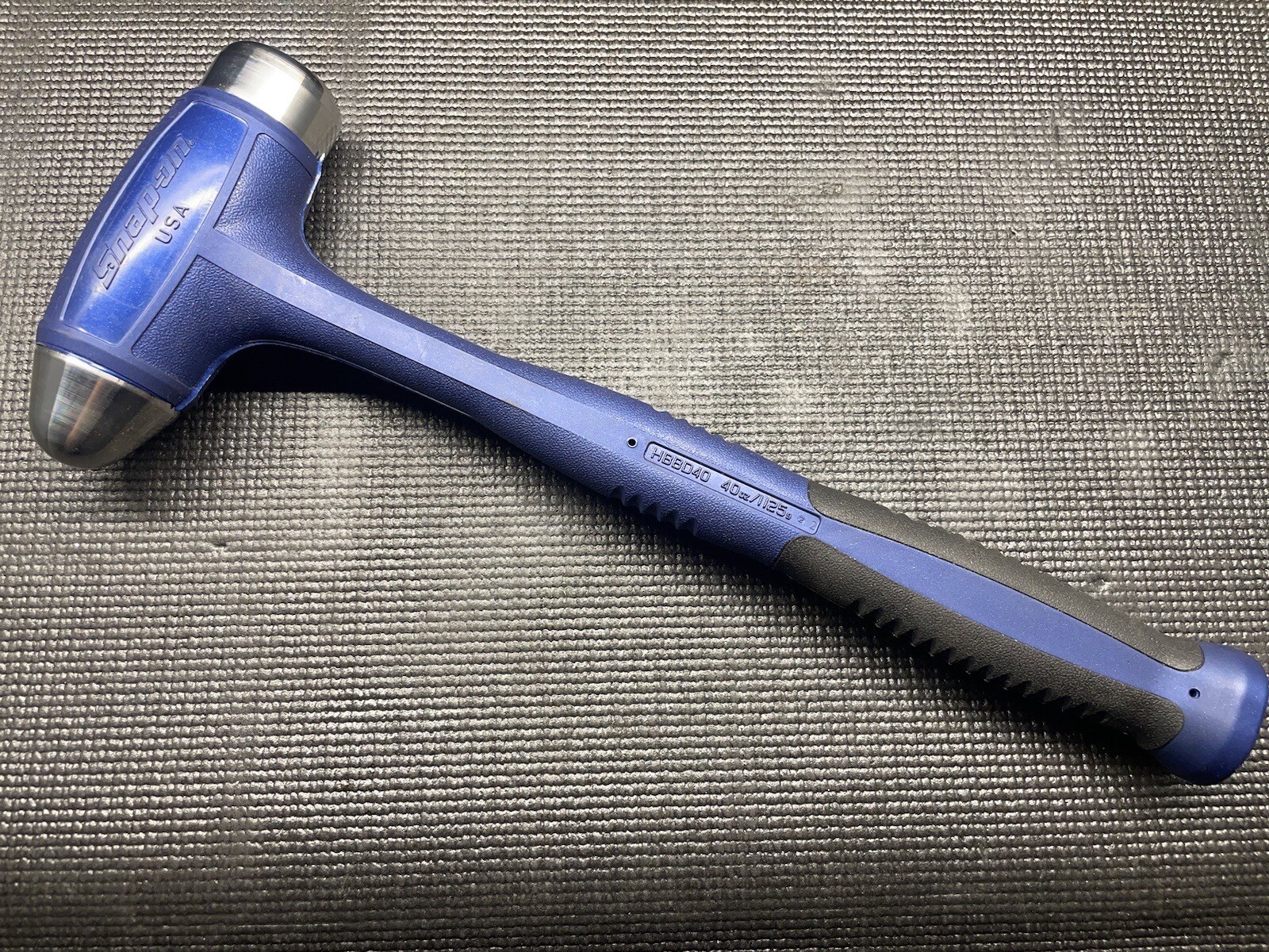 Snap On Tools NEW HBBD40MB 40oz Dead Blow Ball Peen Power Blue Soft Grip Hammer