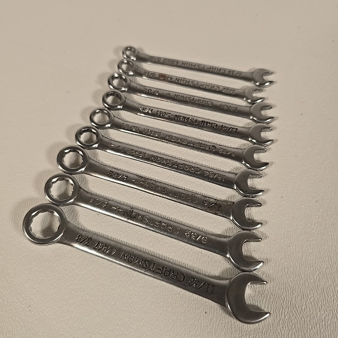 Craftsman 9 Pieces Midget Ignition Wrench Lot SAE