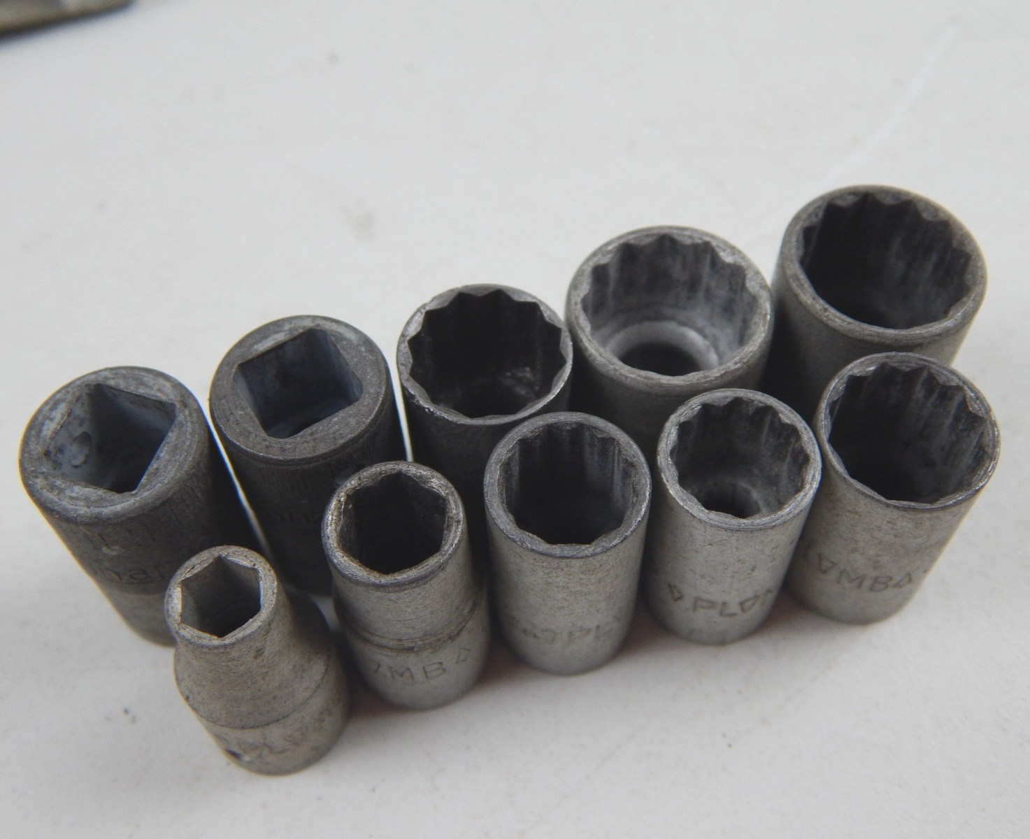 Vintage PLVMB Plomb Proto 1/4″ Drive SAE WWII Socket Set – Some Snap On SK Case