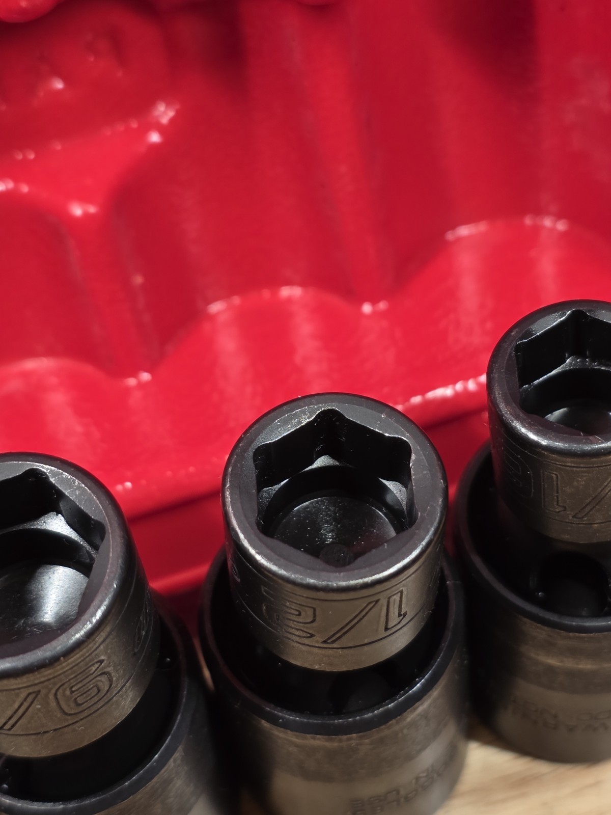Snap-on 205IPF UNUSED 5-Piece 3/8″ Drive 6pt Shallow Impact Swivel Socket Set