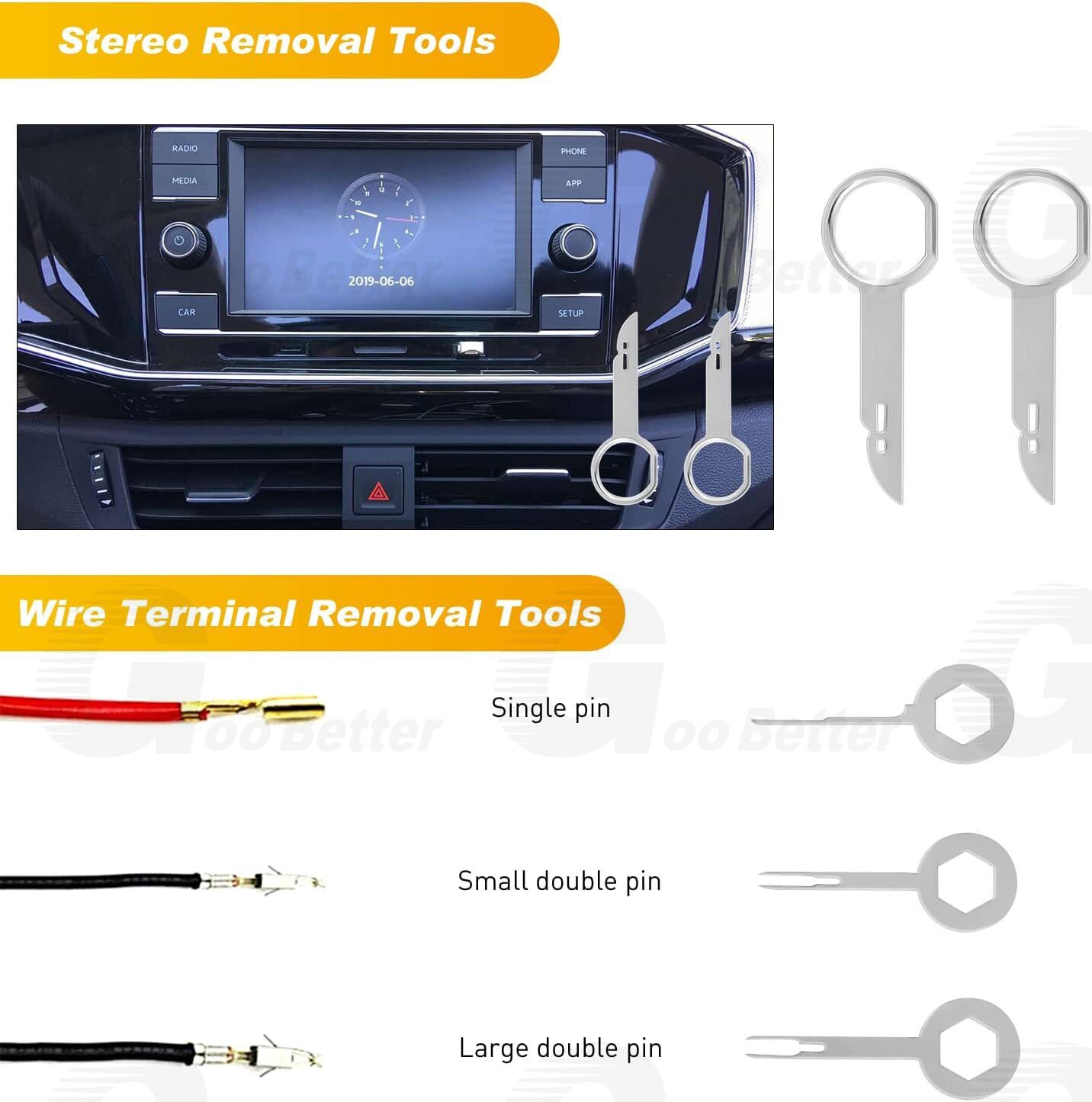 19pcs Car Trim Removal Tool Kit Radio Hand Pry Panel Door Interior Clip Plastic