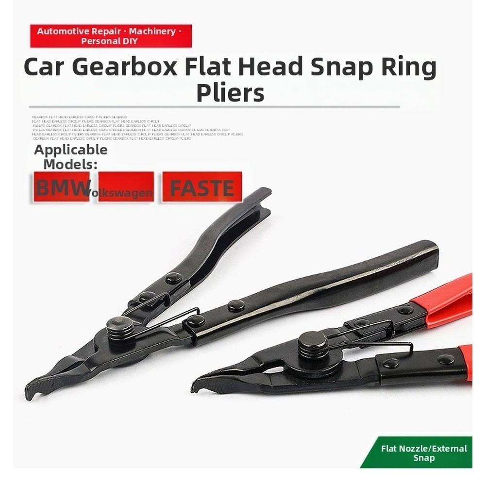Flat Head Circlip Pliers With Textured Jaw And 21mm Capacity For Snap Ring Work