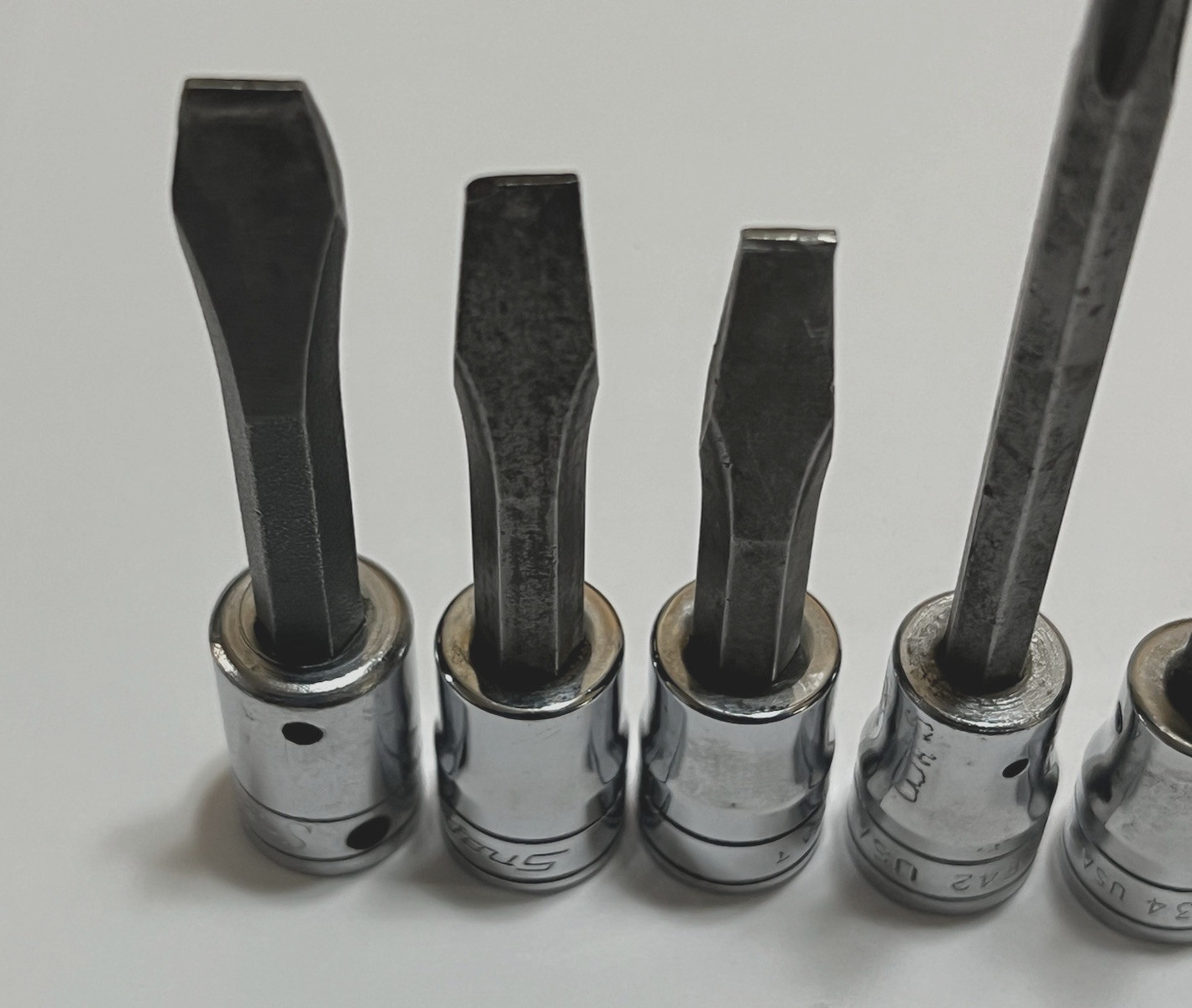 Snap On 3/8 Drive Drag Link Flat Tip and Phillips Socket Driver Set 9 pc USA