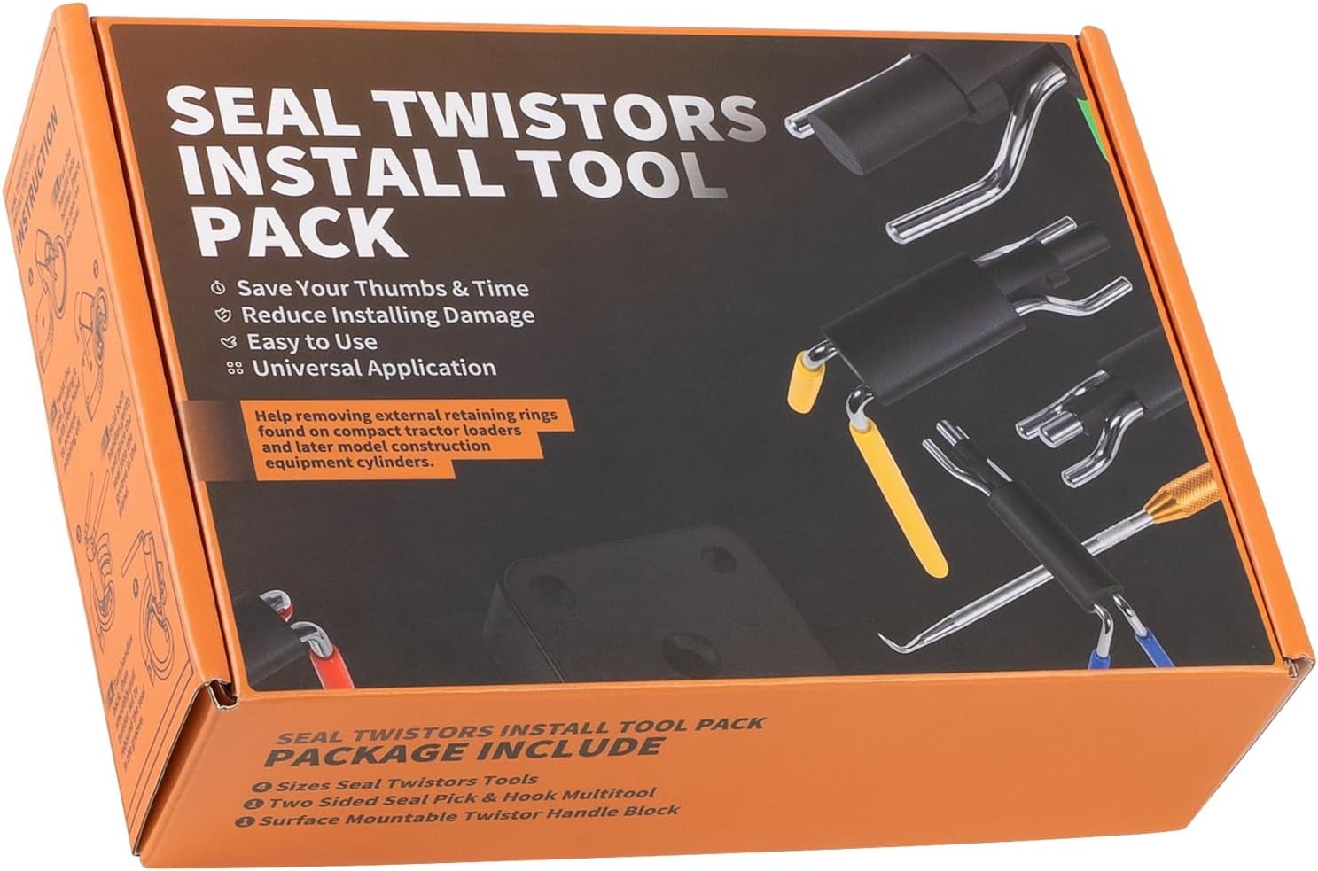 U-Cup Seal Installation Tool Set for Hydraulic Cylinders 20mm-165mm w/Seal Pick