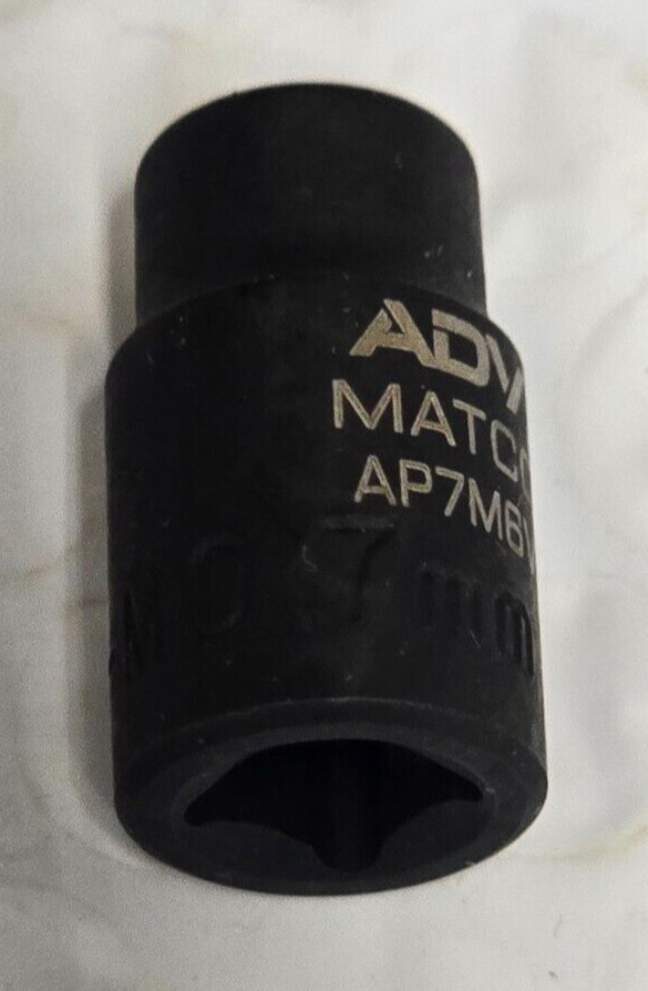 MATCO TOOLS «ADV» AP7M6V, 1/4″ DRIVE, 7MM. IMPACT SOCKET, SHALLOW, 6 POINT.