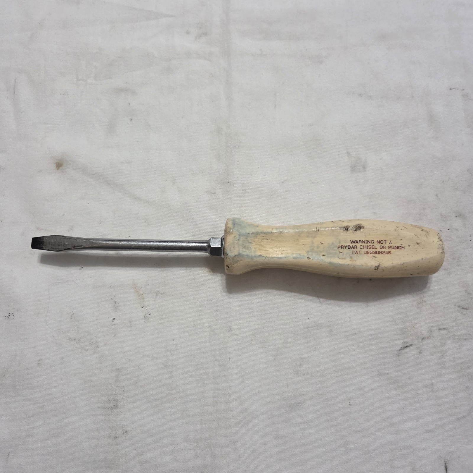 Snap-on SDD4 1/4″ Flat Slotted «Proud to be an American» Screwdriver White USA