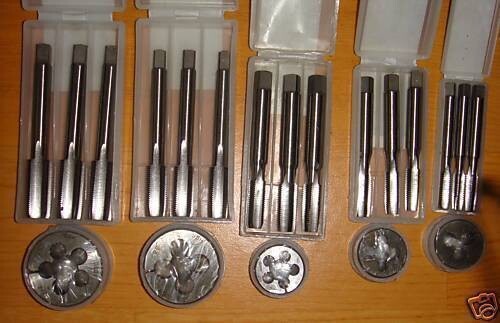 ALL 26 TPI HIGH SPEED STEEL TAPS & DIES 1/4″ TO 1/2″ – 5 SIZES 15 TAP & 5 DIES