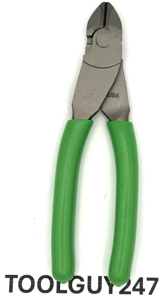 SNAP ON TOOLS USA GREEN Soft Grip 7″ VECTOR EDGE Diagonal Cutter 87BCF G NEW