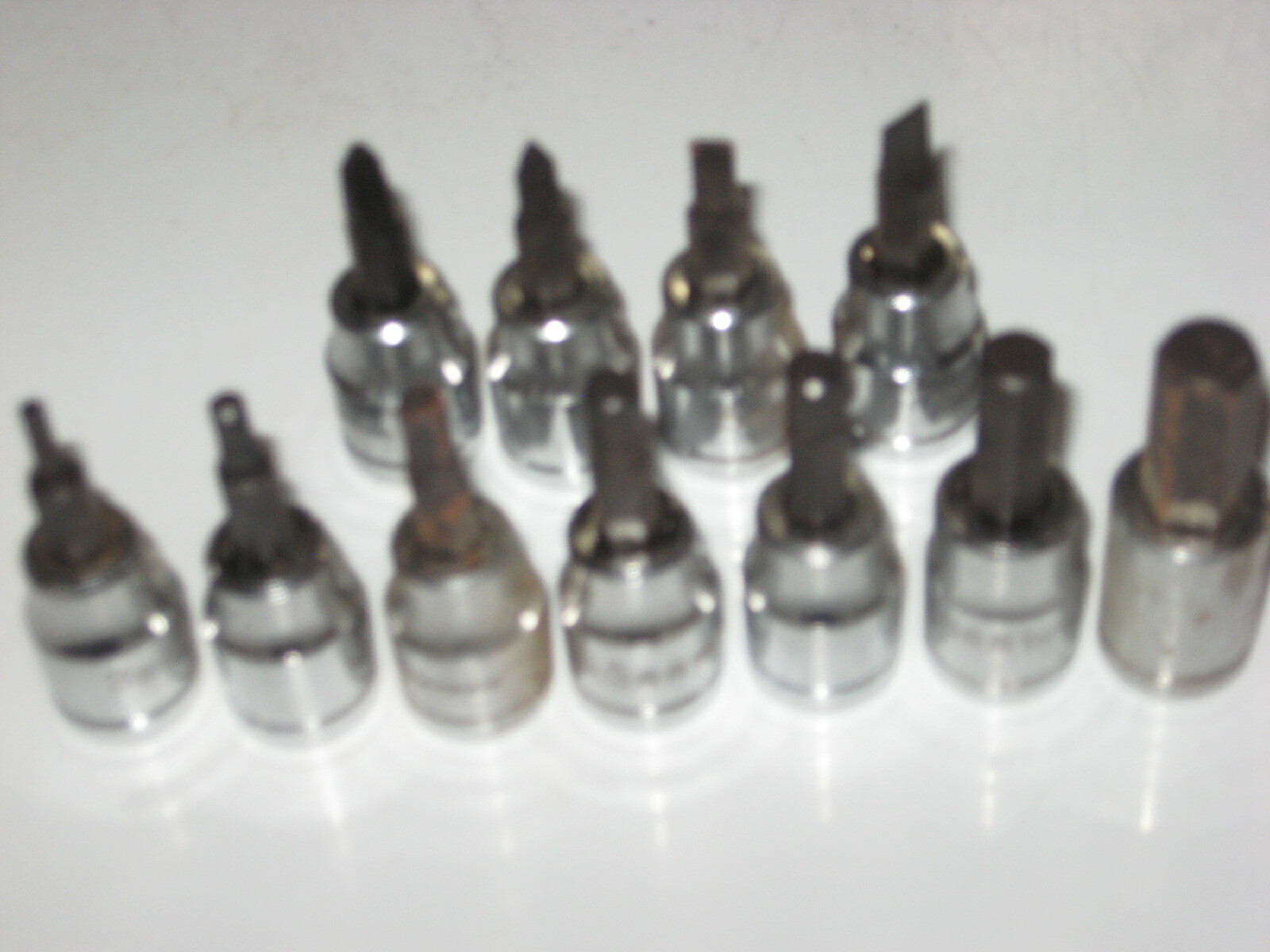NEW 11-pc 3/8″-dr METRIC HEX & DRIVER SOCKET BIT SET (3mm-10mm hex + 4 drivers)