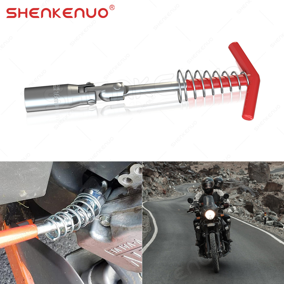 1 PCS 16mm 5/8» Car Universal Magnetic Spark Plug Socket Wrench Short Hand Tool