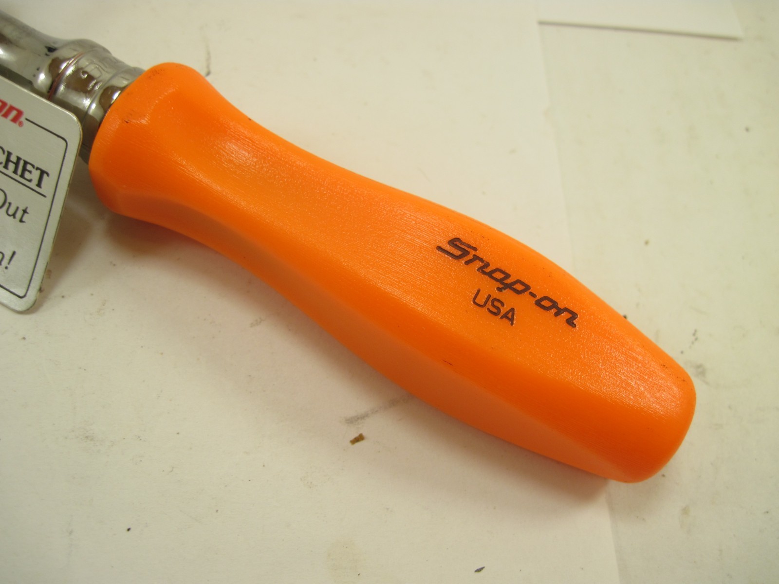 RARE Snap On 3/8″ Drive Orange Hard Handle Ratchet F836 NEW