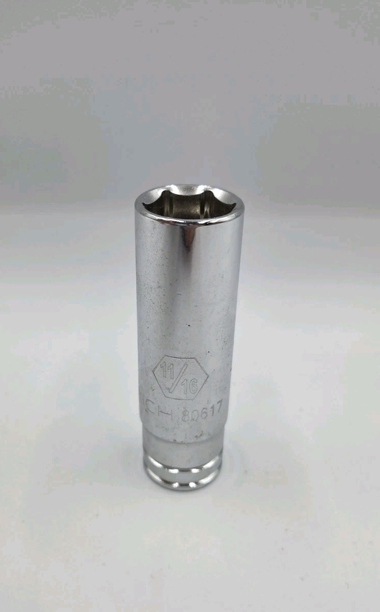 GEARWRENCH 1/2″ Drive 6 Pt. Deep Socket, 11/16″ – 80617 11/16 in
