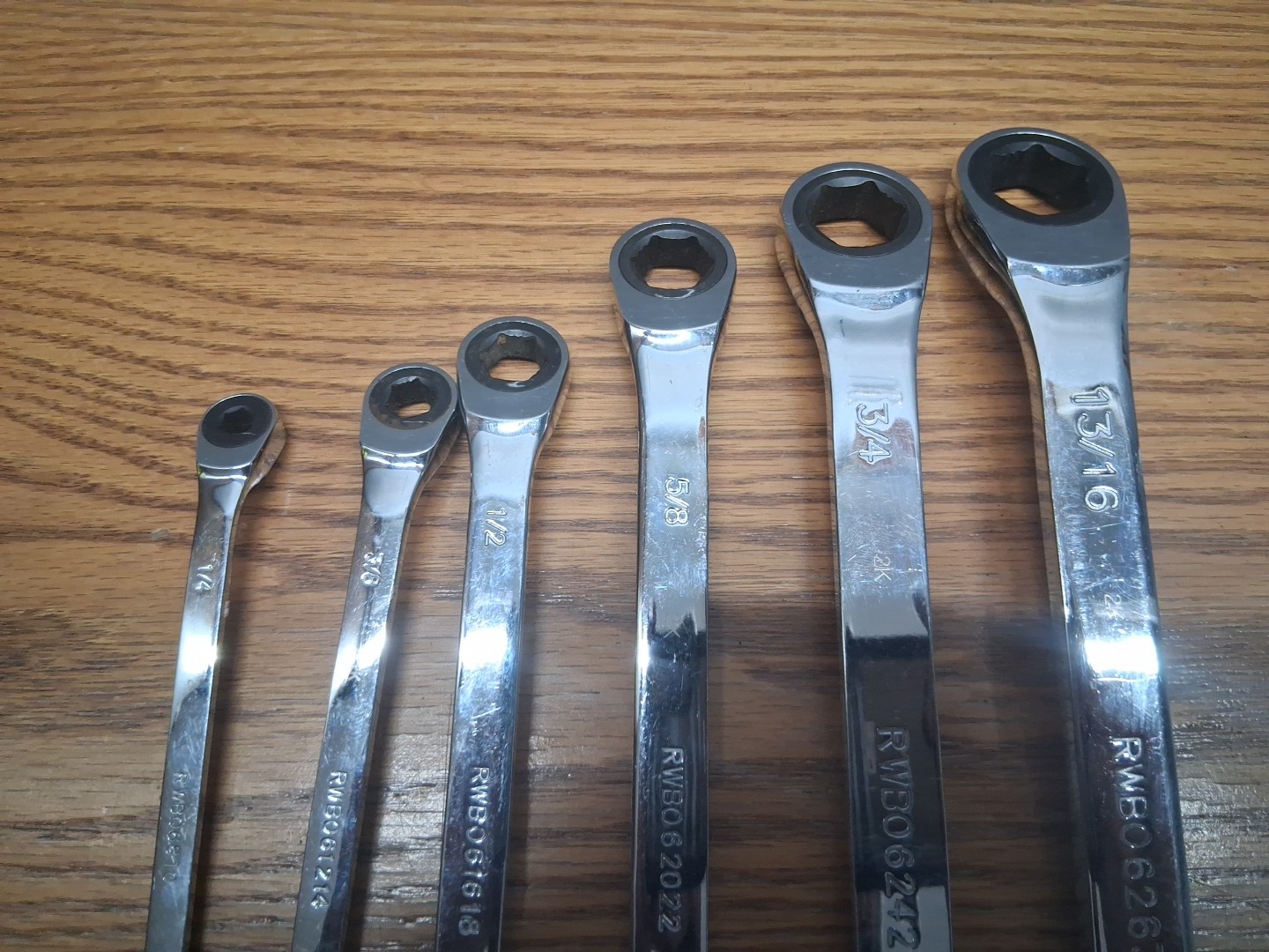 Set Of 6 Mac Reversible Offset Racheting Wrenches 1/4″-15/16″
