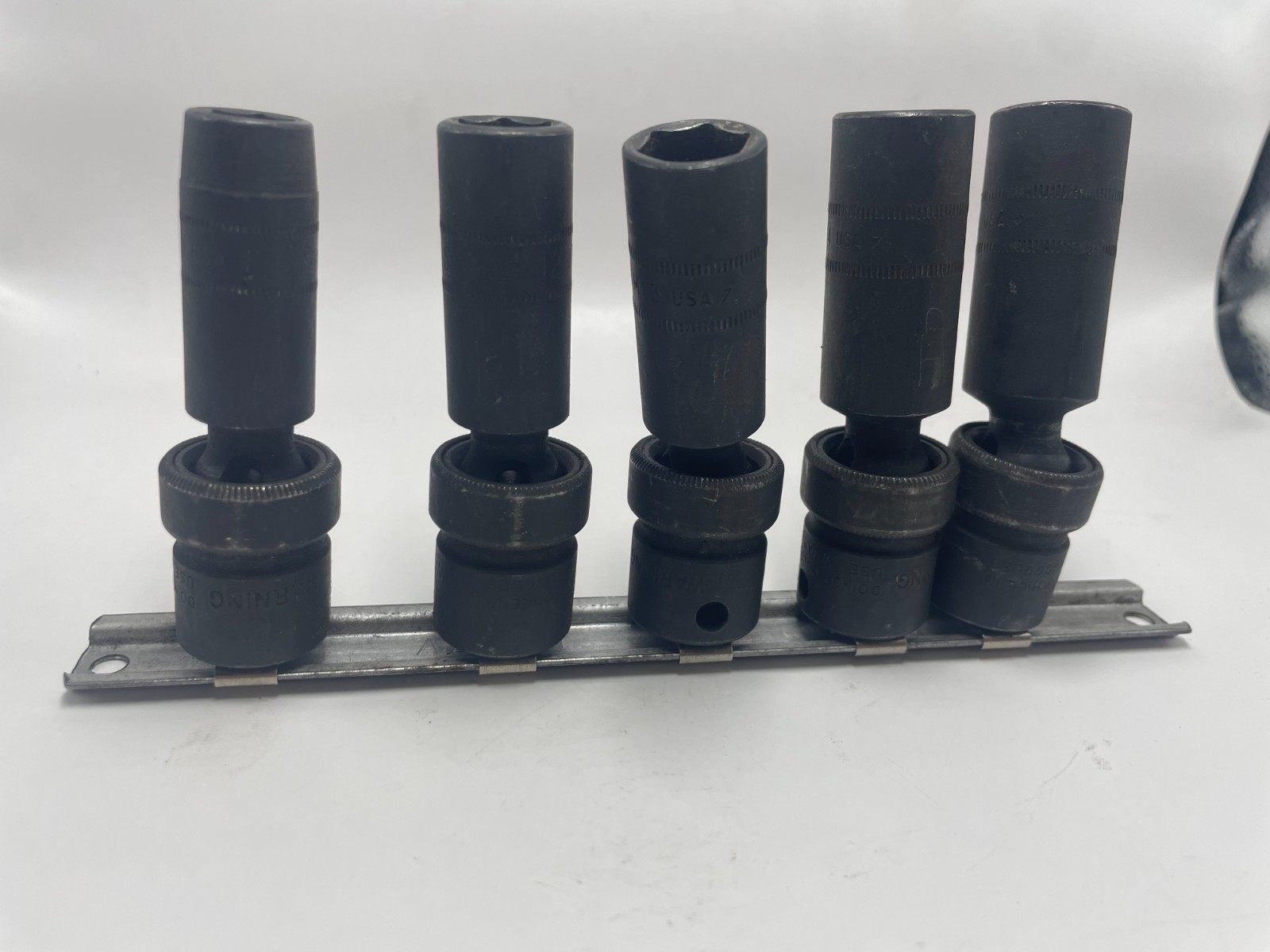 Snap-On 5 Piece 3/8 Drive Metric Deep Swivel Impact Sockets 10, 12, 13, 14, 15mm