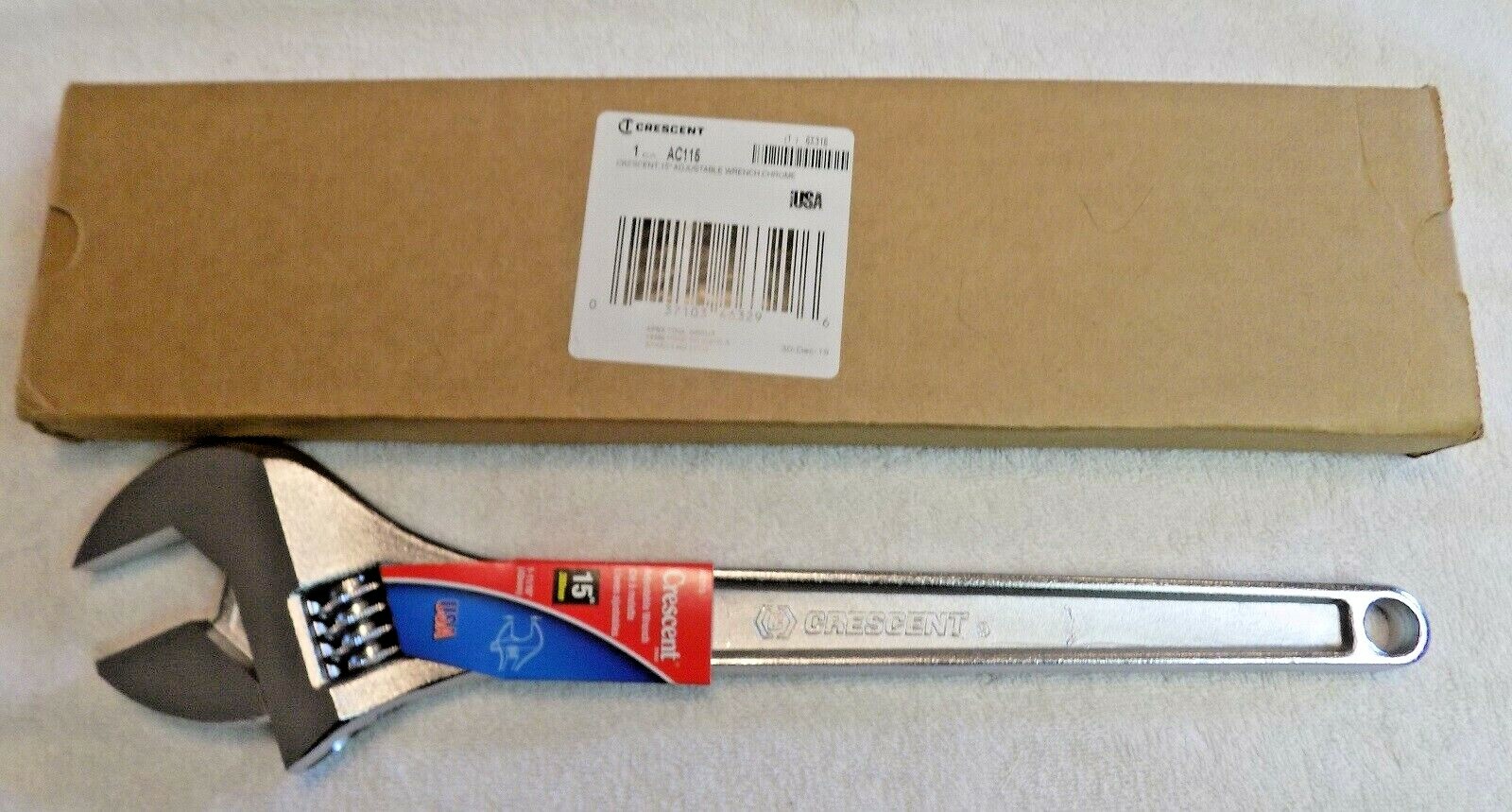 New Adjustable Wrench Crescent Brand USA 15″ 15 Inch 1 11/16″ Capacity AC115
