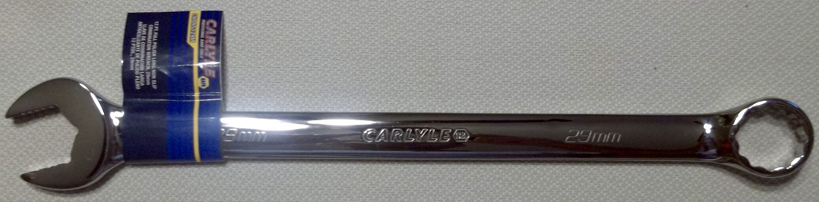 Carlyle 12 pt. Full Polish Long Non Slip Combination Wrench 29mm (CWLNS129M)
