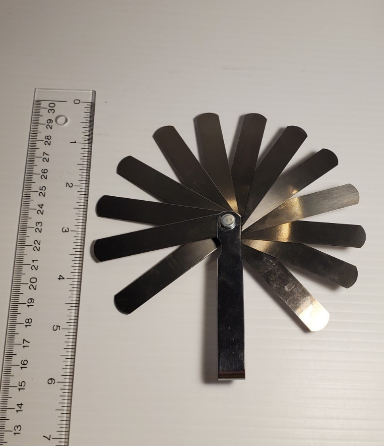 Jensen 14-407 Feeler Gauge 13 Blades Gauge Gage Thickness Measurment Tool