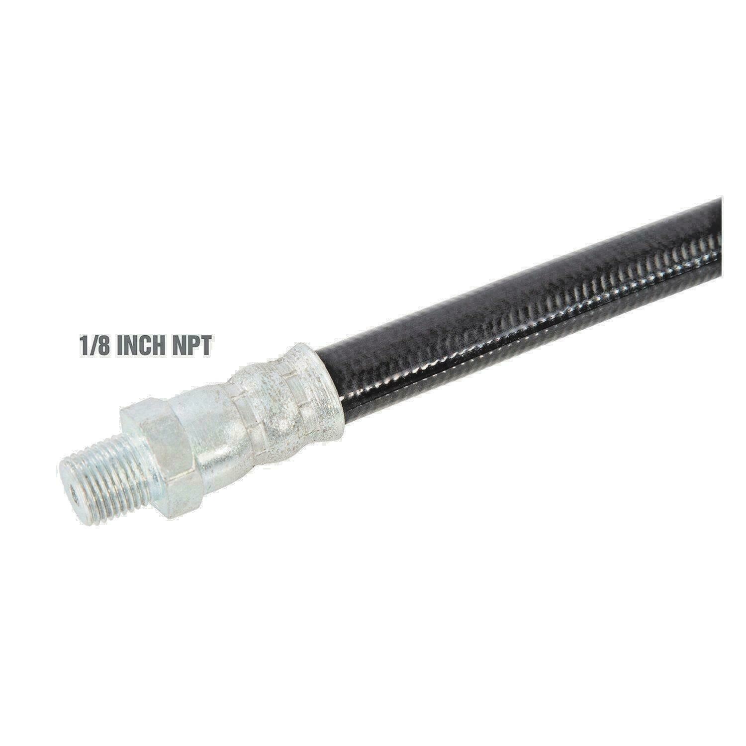 12 Pieces -36” Grease Hose Whip 1/8″ NPT Crimped Ends 4,500 PSI Working Pressure