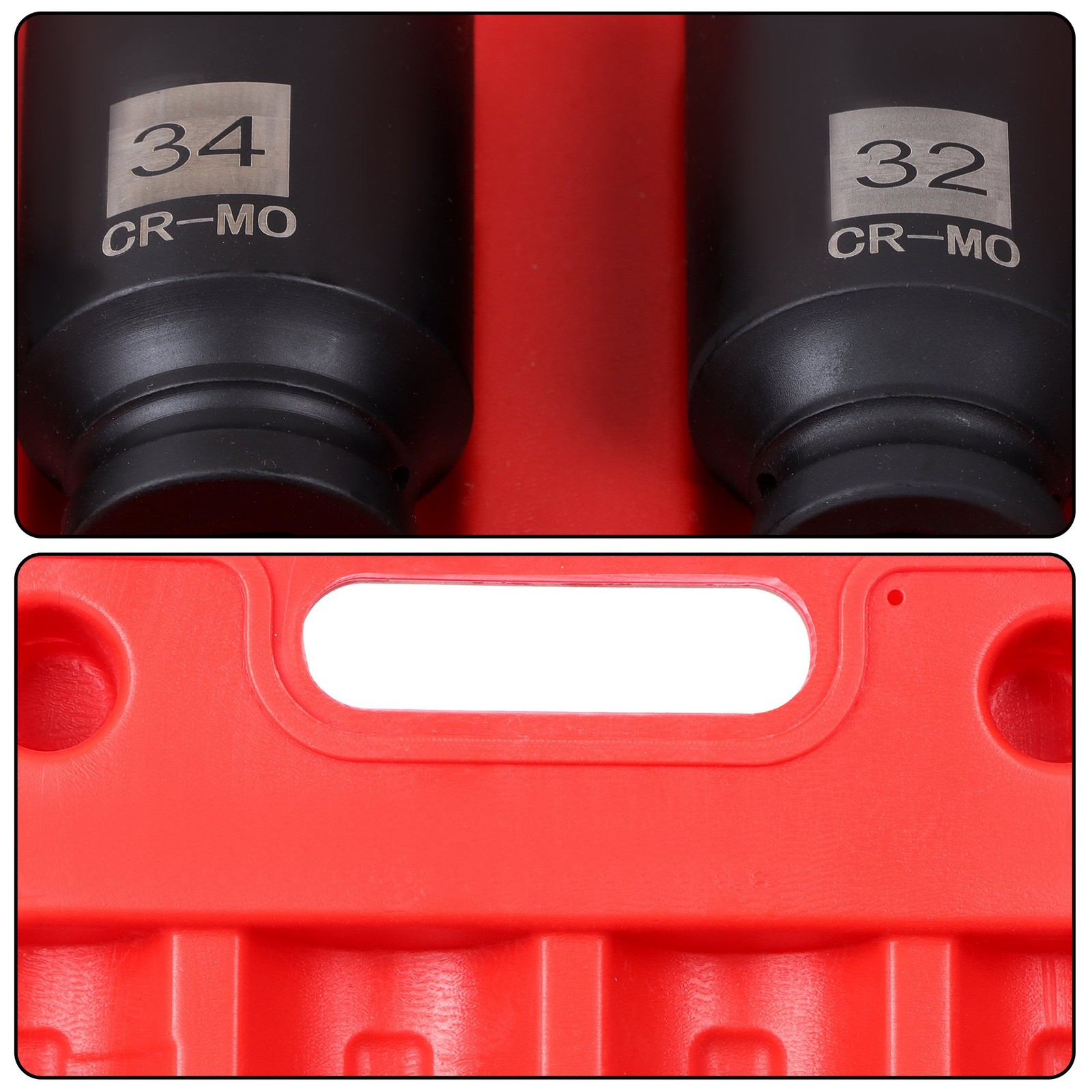 4pcs 1/2″ Drive Deep Spindle Axle Nut Socket Set 30mm 32mm 34mm 36mm 12pt w/ Box