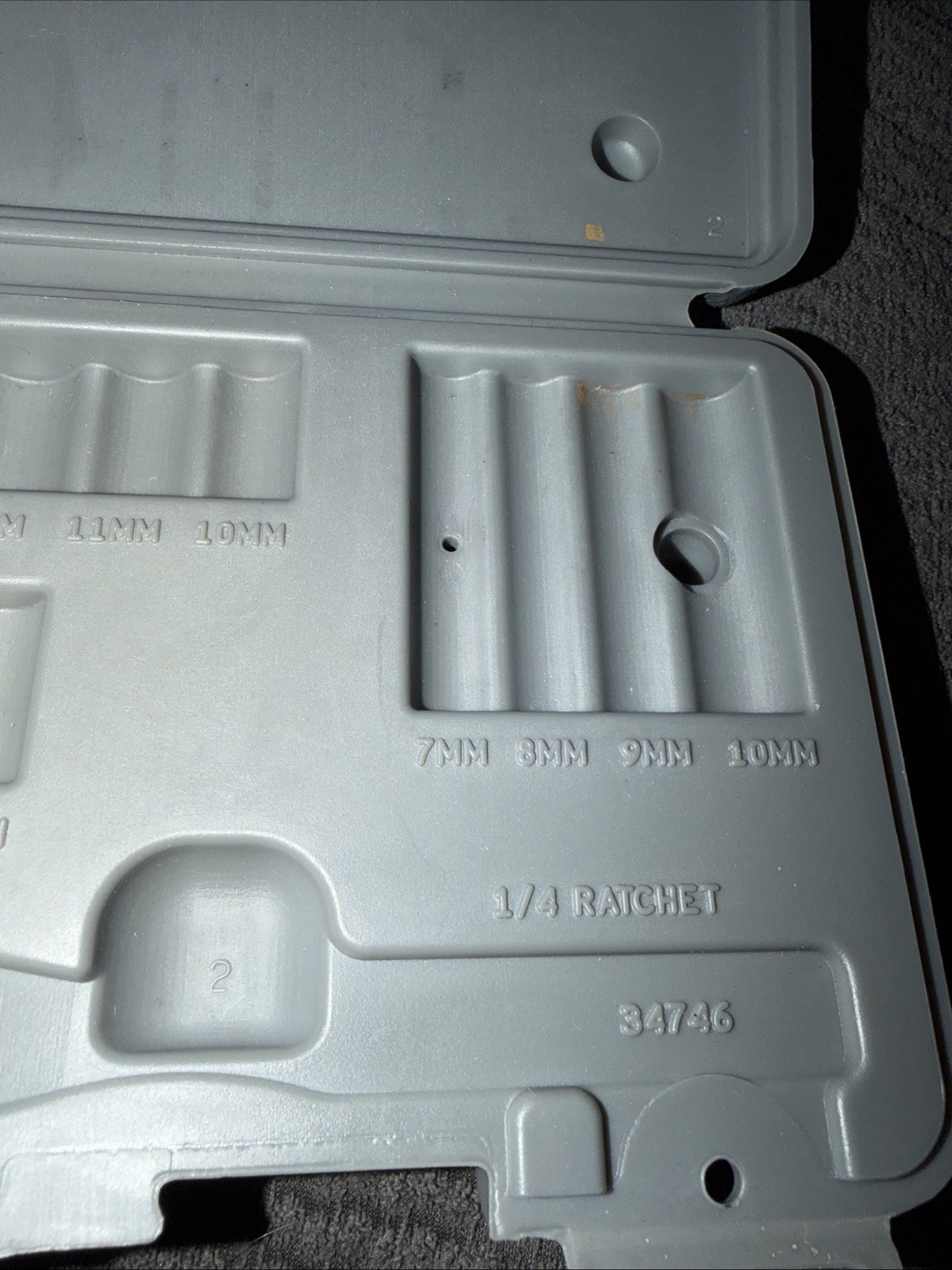 Sears Craftsman NOS 12pc Metric 1/4” Drive 6 Point Socket Set CASE ONLY 34746