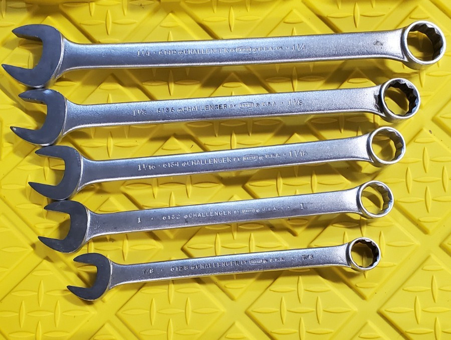 Challenger by Proto 6140 6136 6134 6132 6128 Wrench Set 7/8 – 1-1/4