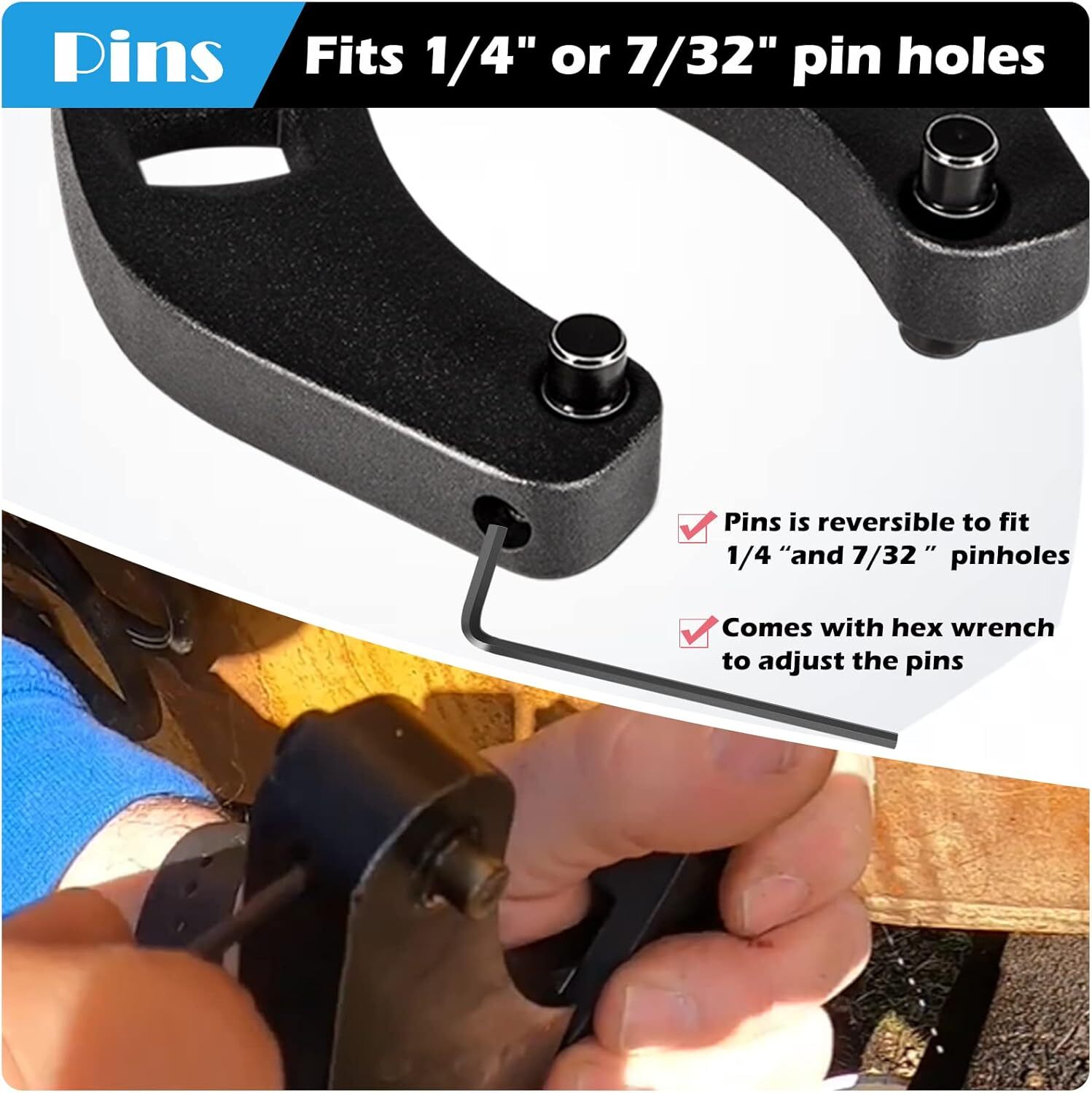 Adjustable Gland Nut Wrench Small Pin Spanner Tools 7463 For Hydraulic Cylinders