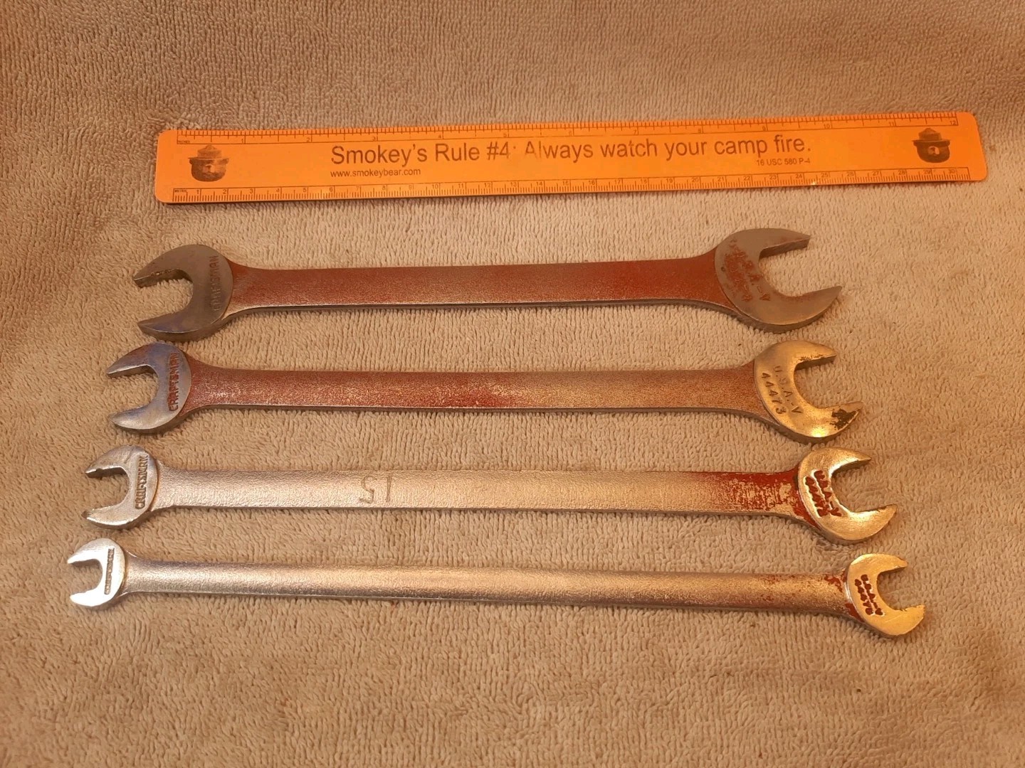 Vintage Craftsman 4pc SAE Tappet Wrench Set -V- 44475. 44474, 44473, 44472, USA
