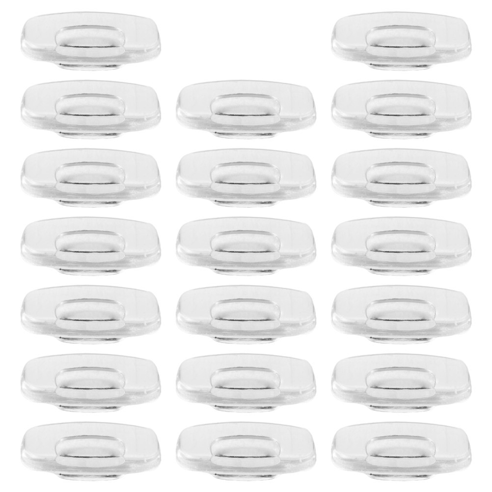 20 Pairs Eye Glass Nose Piece Pads Silicone for Eyewear Eyeglass Soft